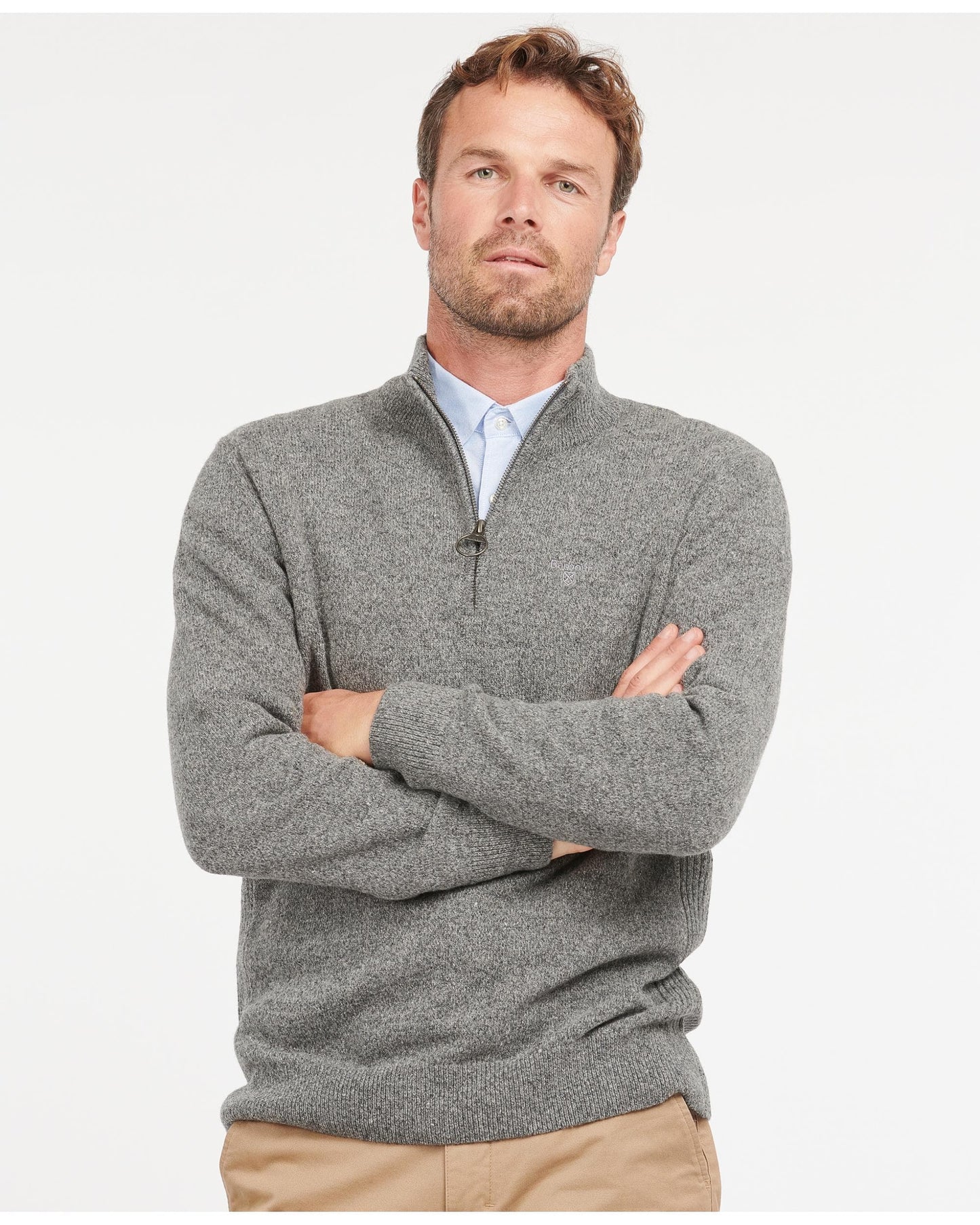 Barbour Tisbury Half Zip Mens Sweatshirt - Grey