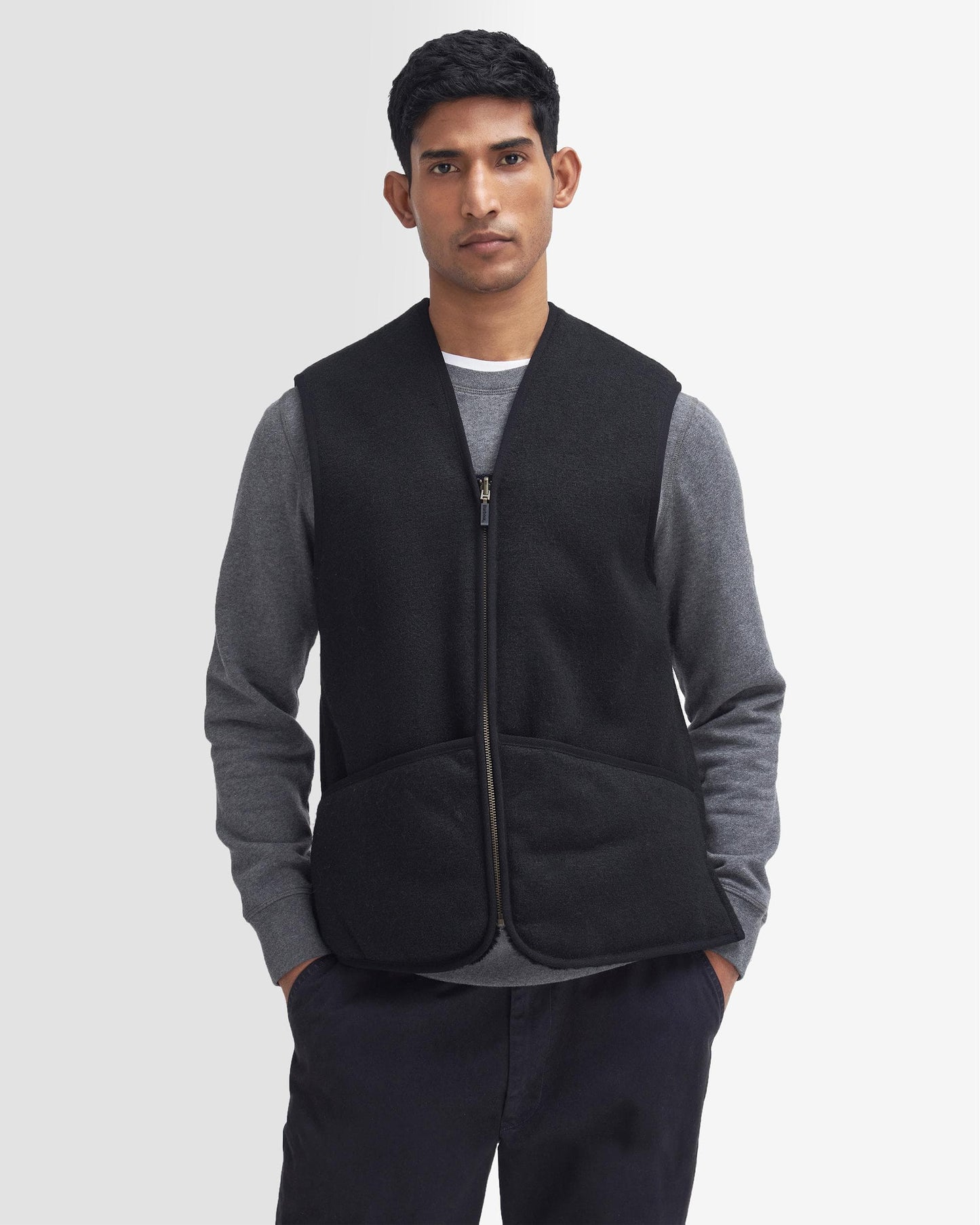 Barbour Warm Pile Waistcoat Zip-In Liner - Black