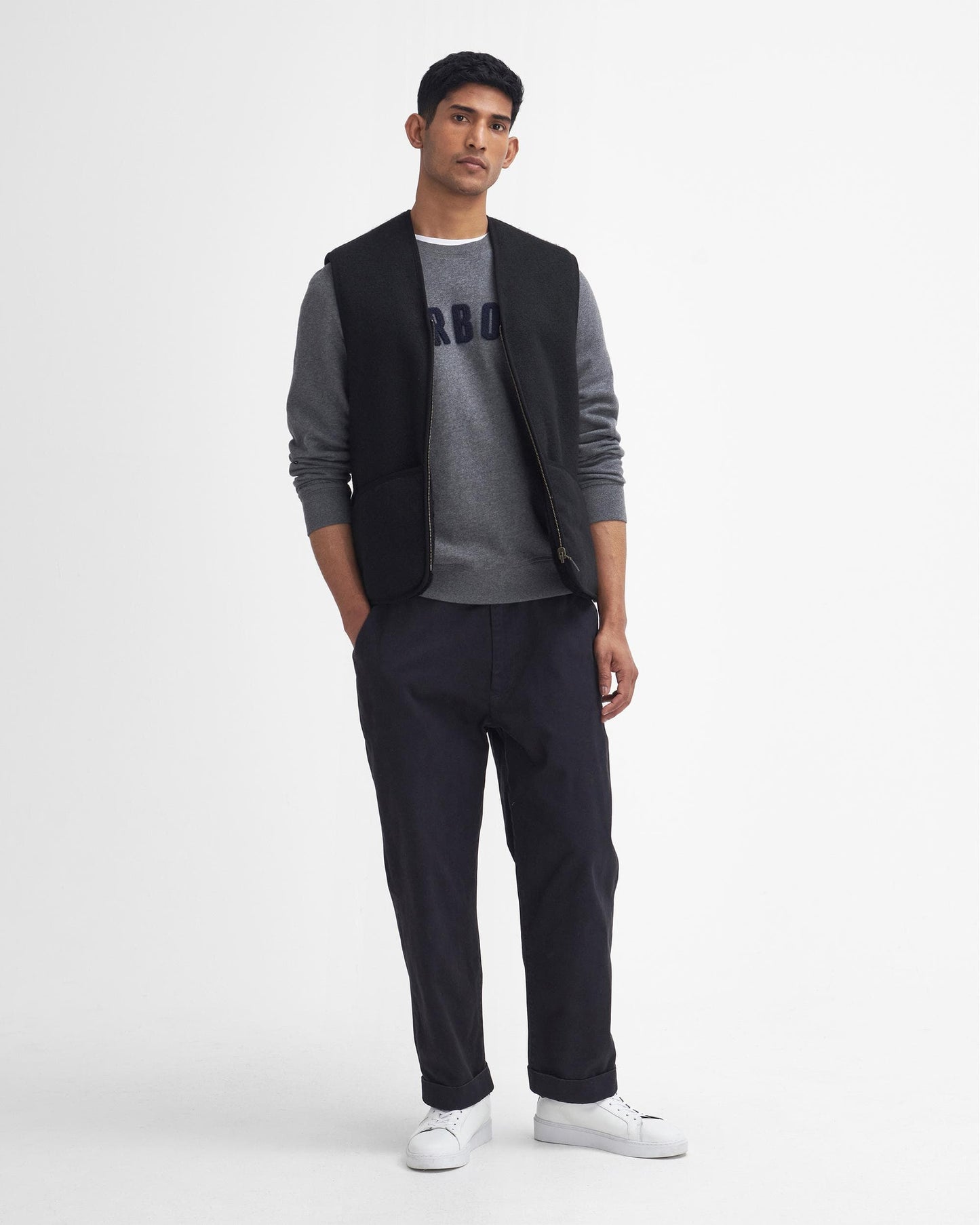 Barbour Warm Pile Waistcoat Zip-In Liner - Black