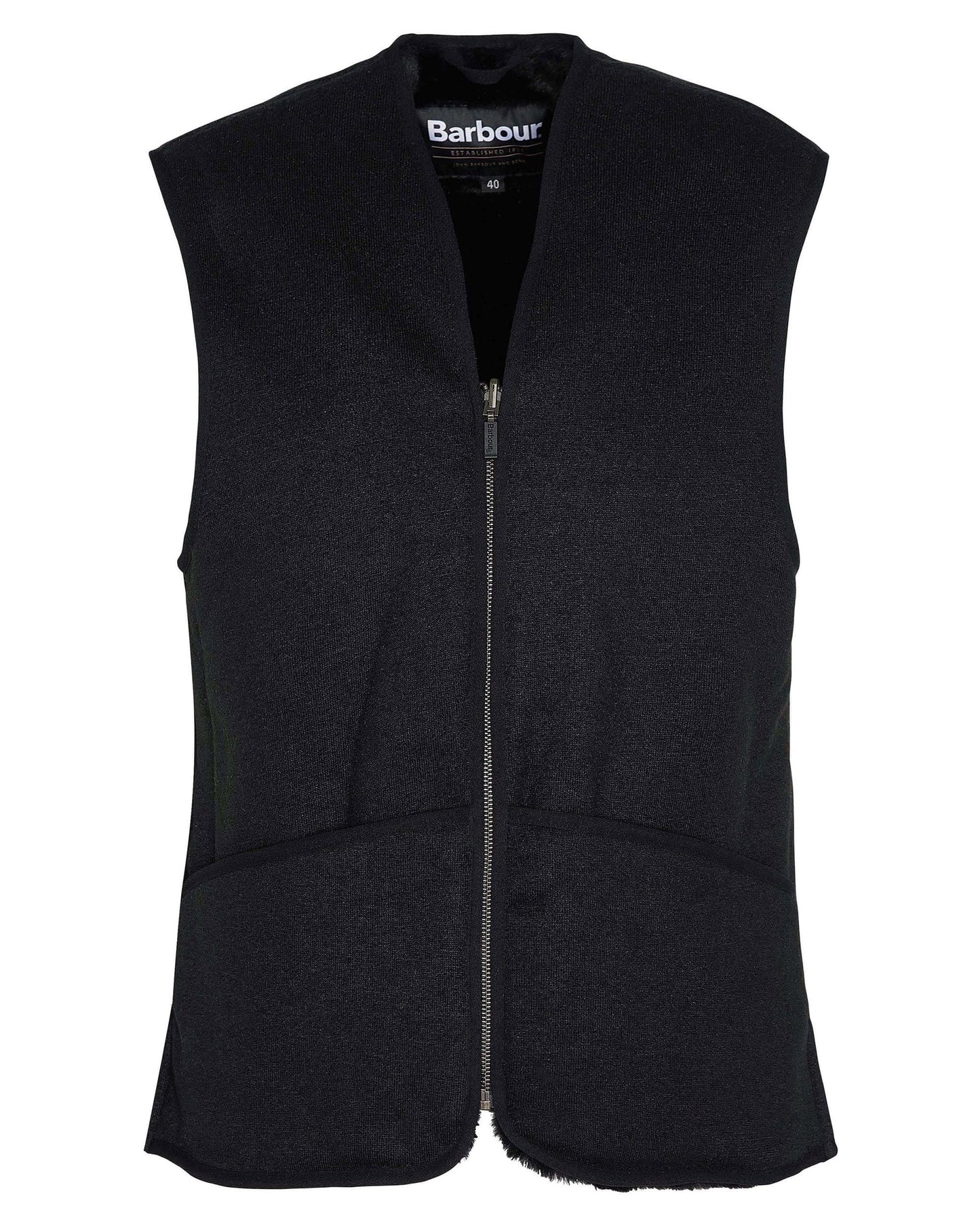Barbour Warm Pile Waistcoat Zip-In Liner - Black