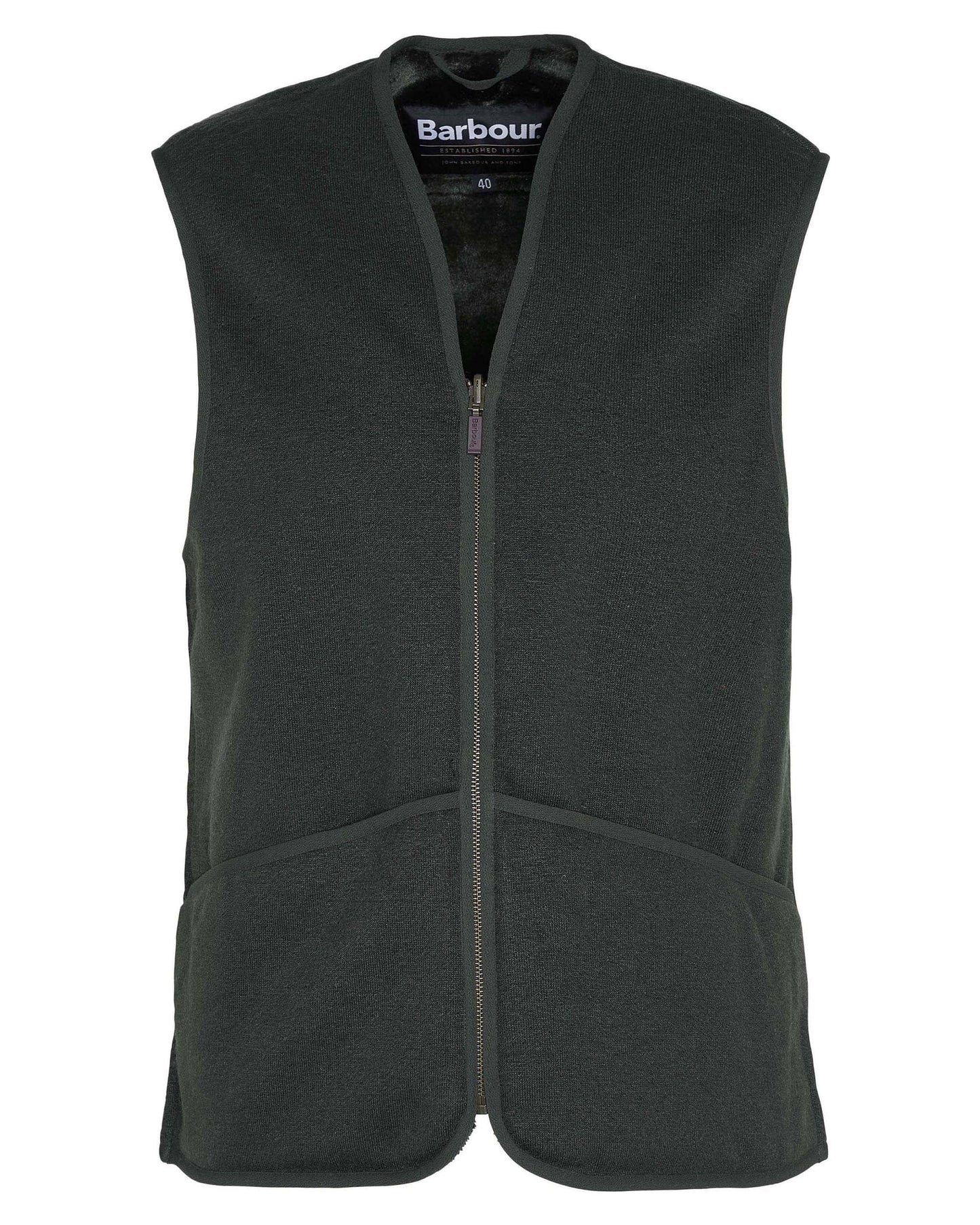 Barbour Warm Pile Waistcoat Zip-In Liner - Sage