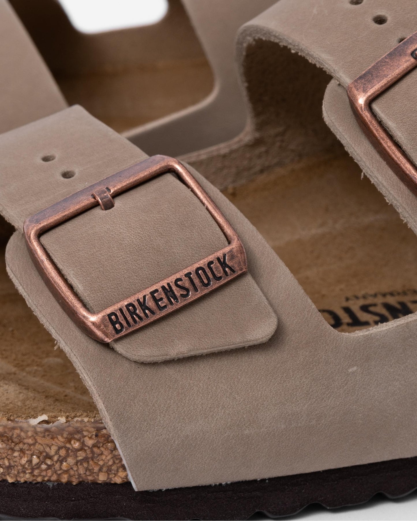 Birkenstock Arizona Oiled Nubuck Leather Womens Sandals - Tobacco Brown