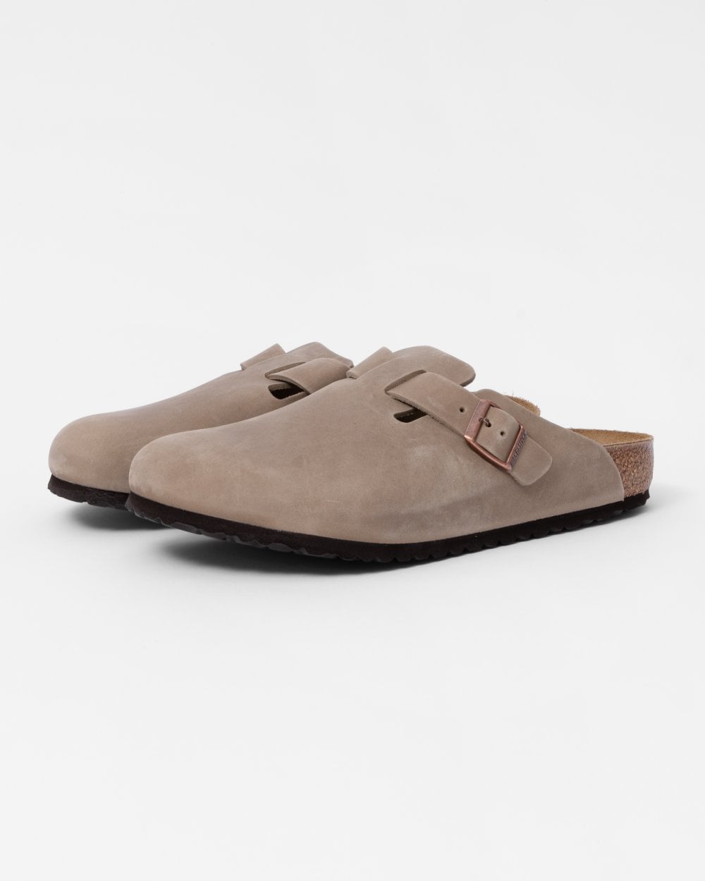 Birkenstock Boston Oiled Nubuck Leather Unisex Clogs - Tobacco Brown