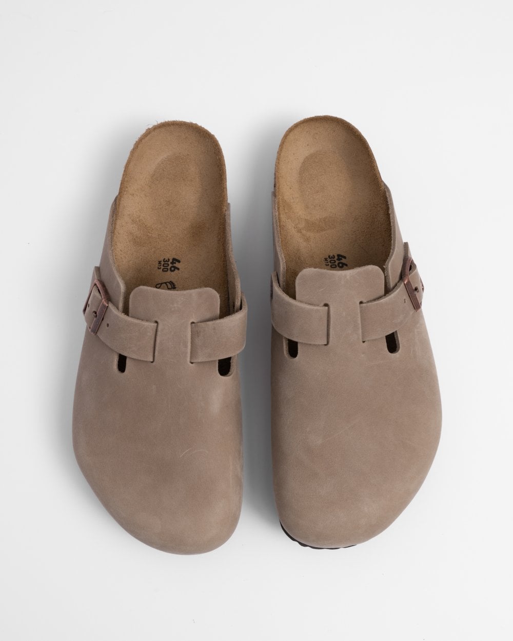 Birkenstock Boston Oiled Nubuck Leather Unisex Clogs - Tobacco Brown