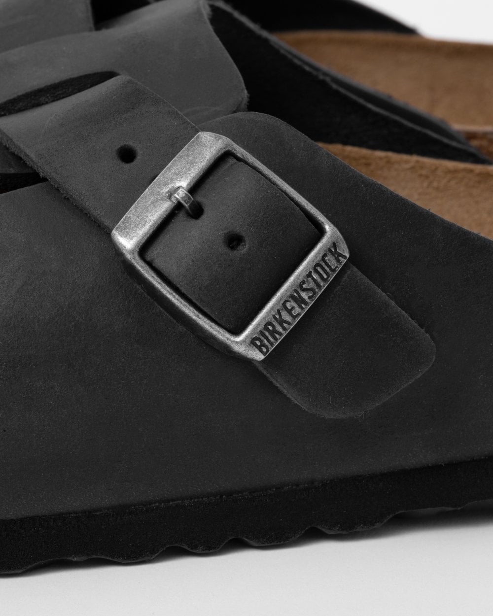 Birkenstock Boston Oiled Nubuck Leather Unisex Clogs - Black