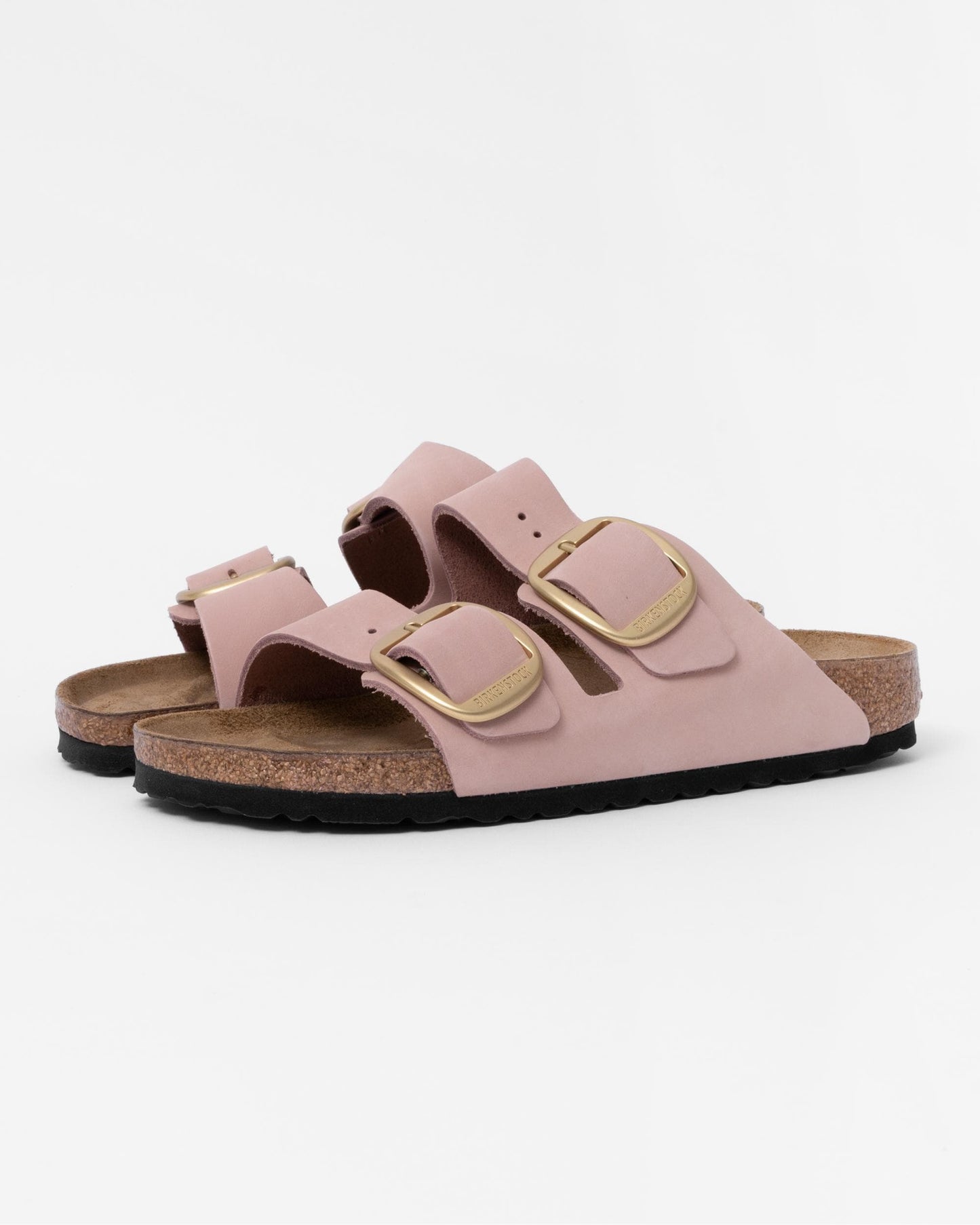 Birkenstock Arizona Big Buckle Womens Nubuck Leather Sandals - Soft Pink