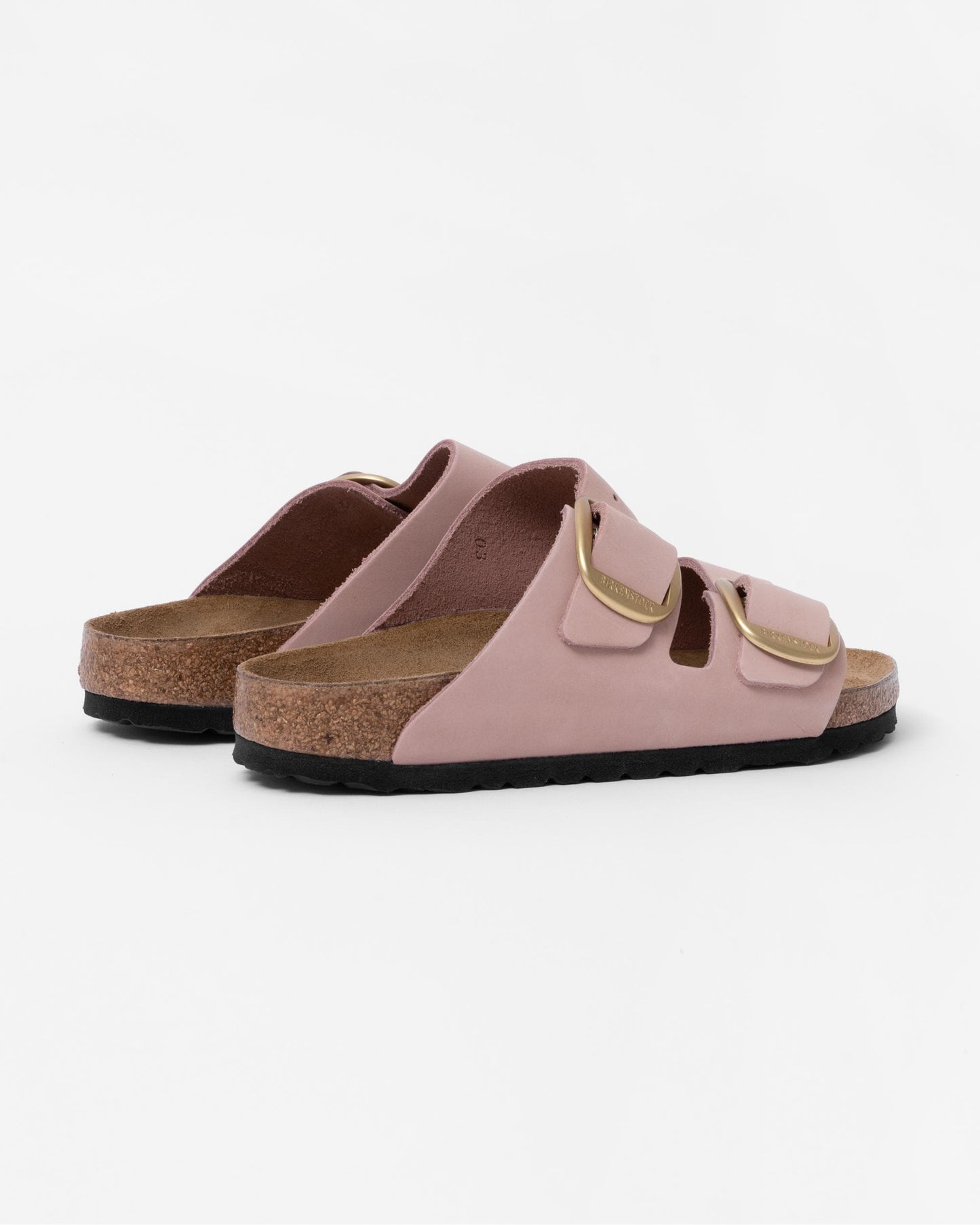 Birkenstock Arizona Big Buckle Womens Nubuck Leather Sandals - Soft Pink