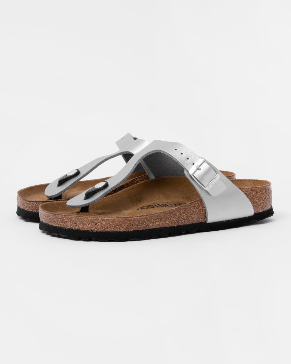 Birkenstock Gizeh Birko-Flor Womens Flip Flop - Silver