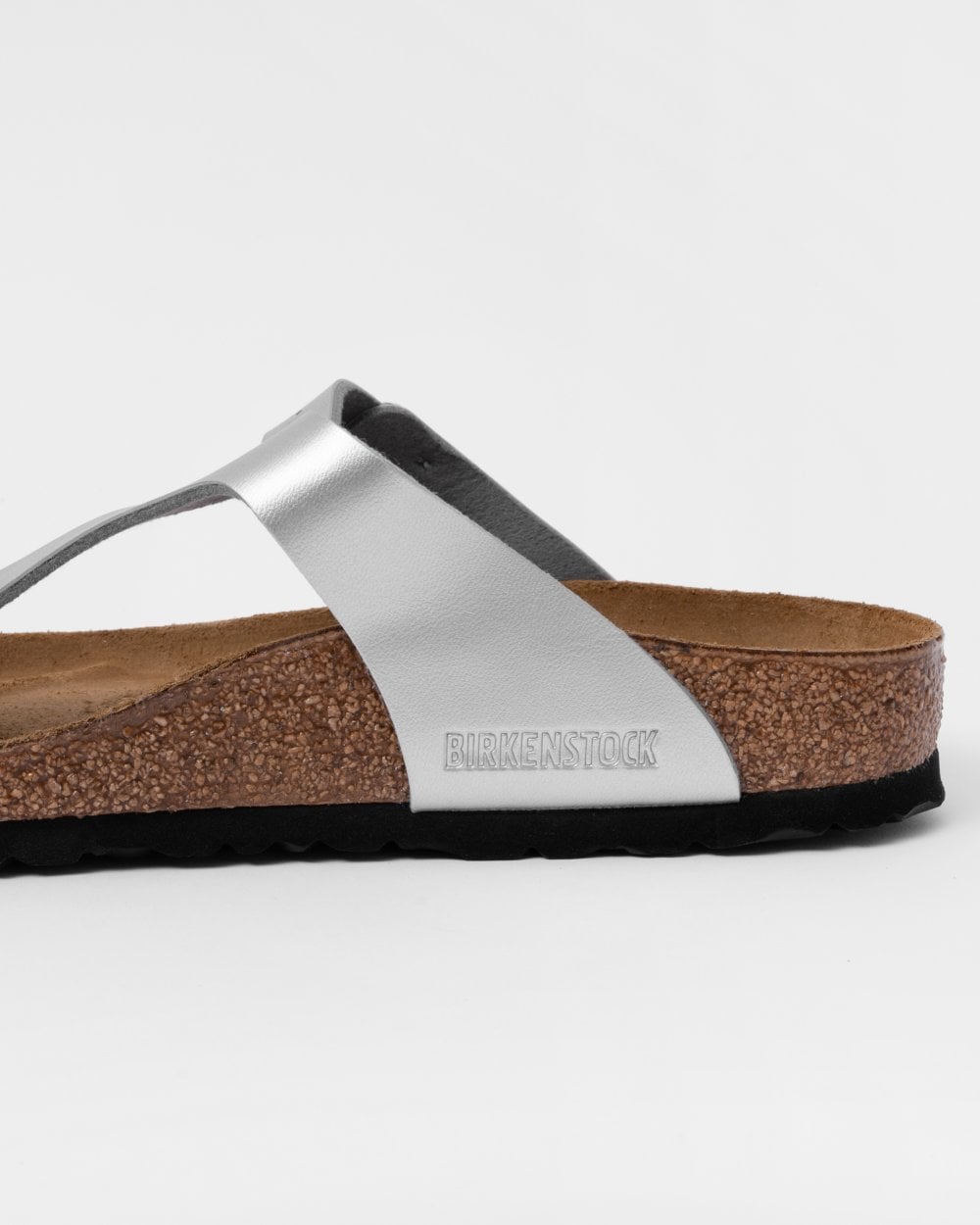 Birkenstock Gizeh Birko-Flor Womens Flip Flop - Silver