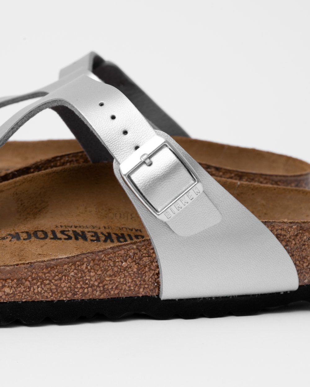 Birkenstock Gizeh Birko-Flor Womens Flip Flop - Silver