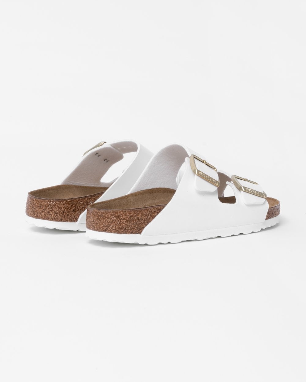 Birkenstock Arizona Birko-Flor Patent Womens Sandals - White