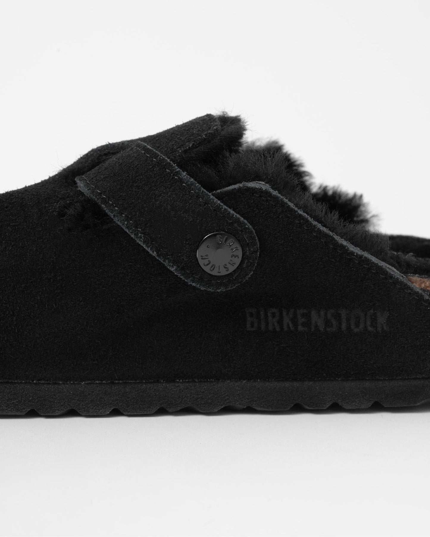 Birkenstock Boston VL Sheepskin Womens Clogs - Black