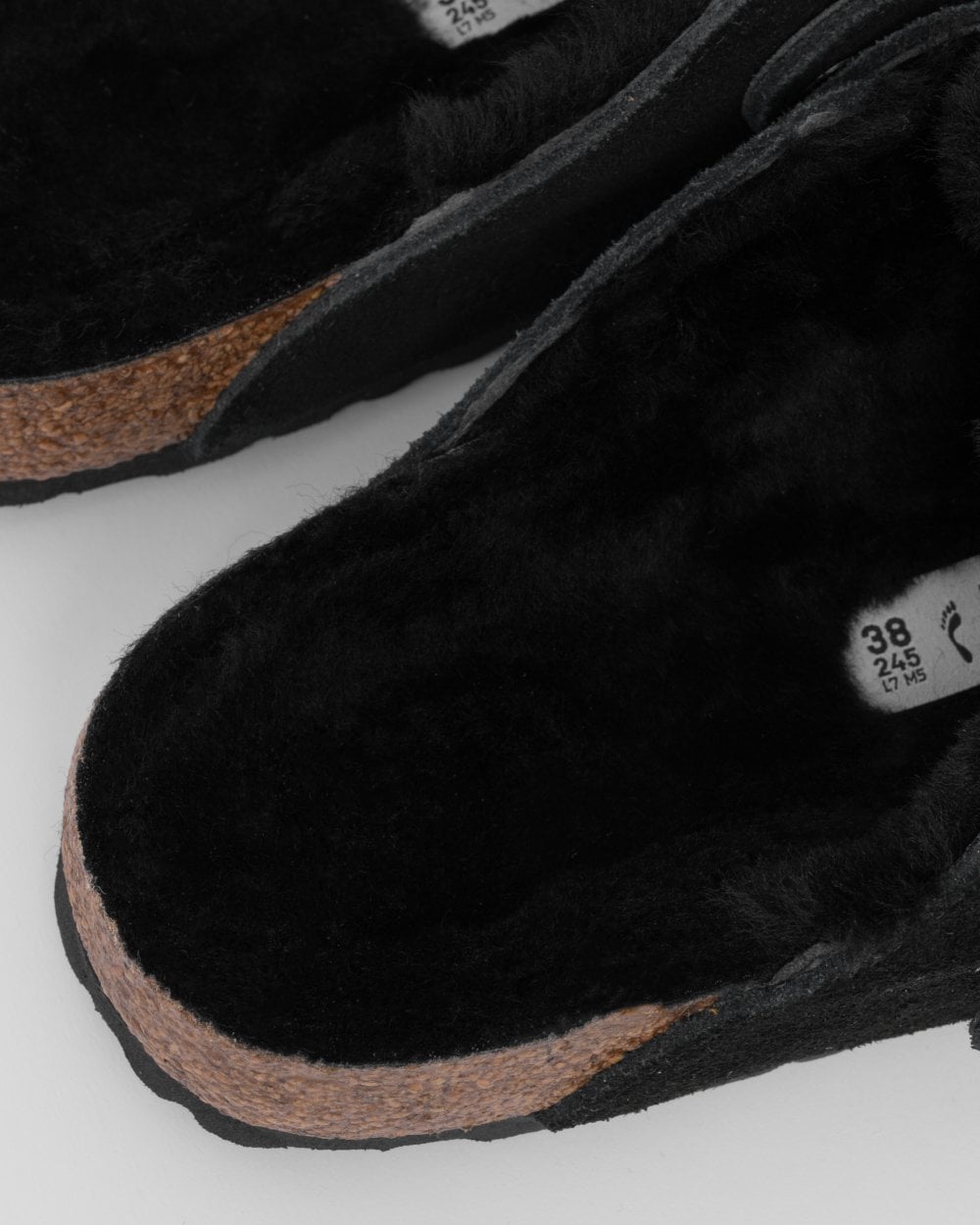 Birkenstock Boston VL Sheepskin Womens Clogs - Black