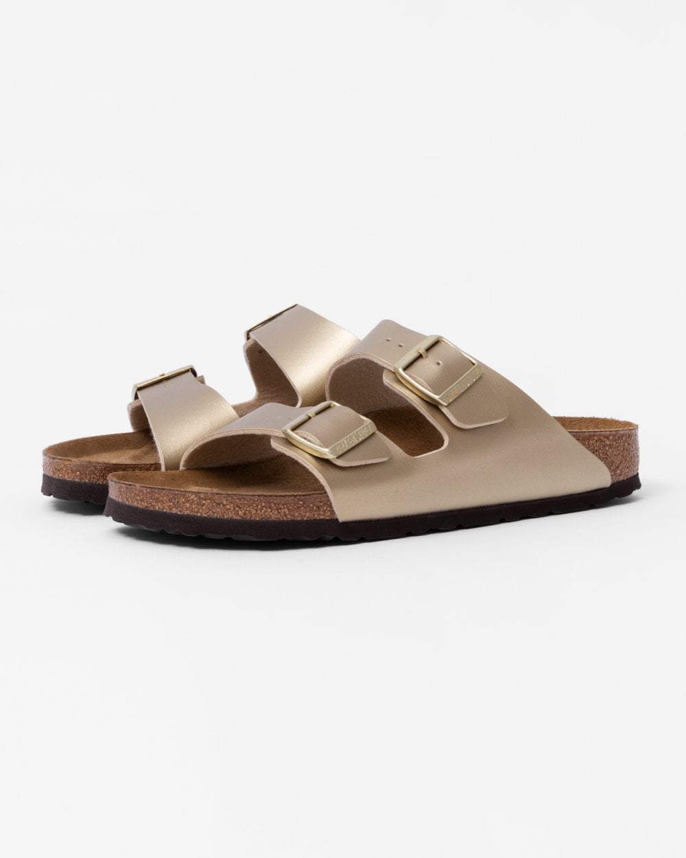 Birkenstock Arizona Birko-Flor Metallic Womens Sandals - Gold