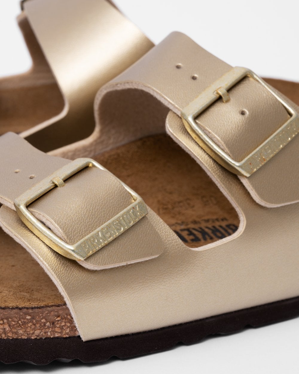 Birkenstock Arizona Birko-Flor Metallic Womens Sandals - Gold