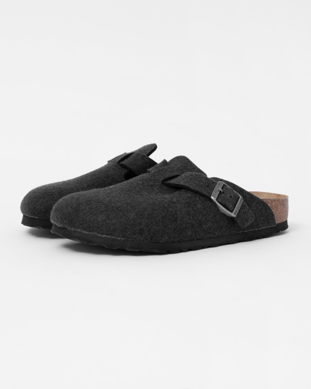 Birkenstock Boston Wool Felt Unisex Clogs - Anthracite