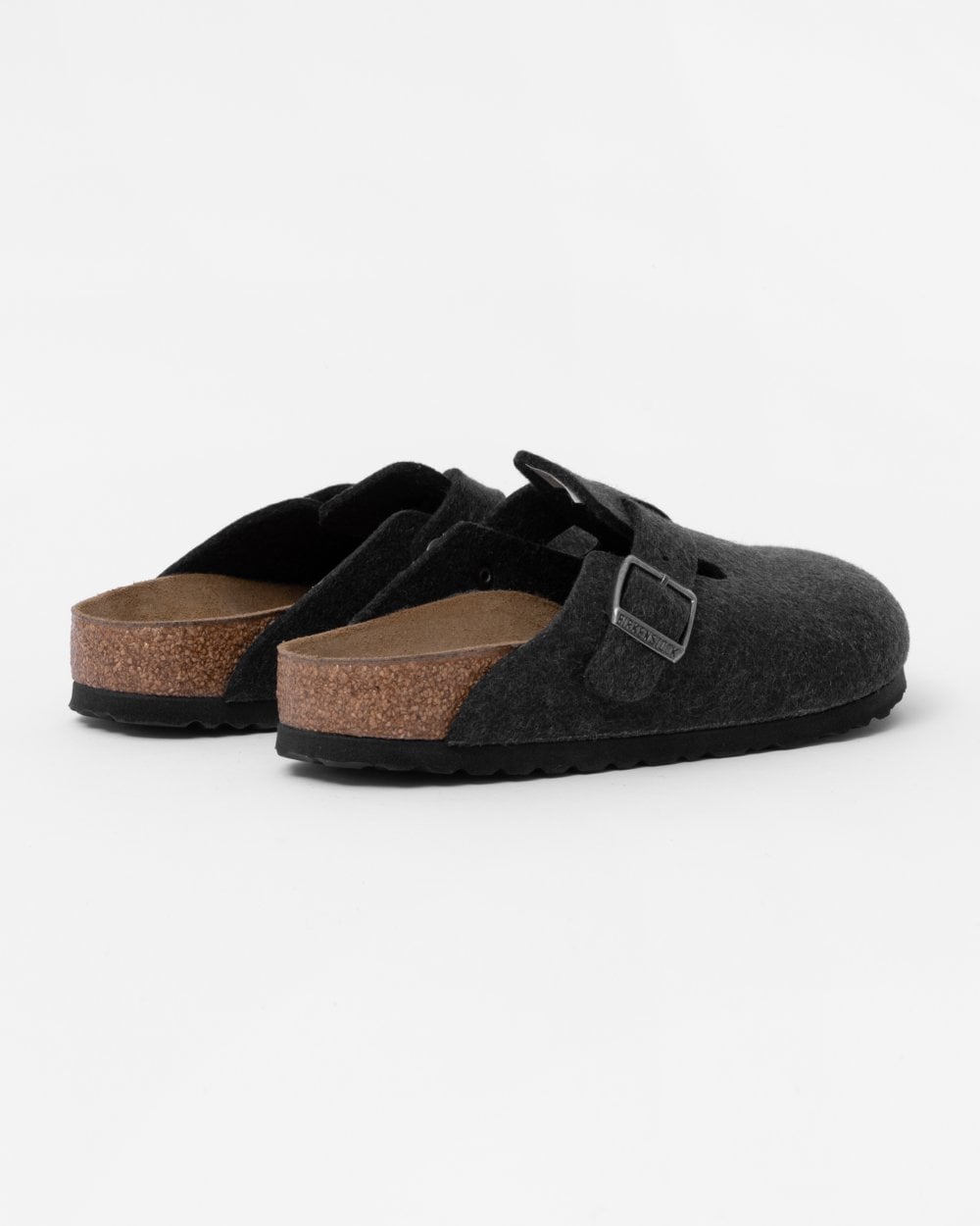 Birkenstock Boston Wool Felt Unisex Clogs - Anthracite