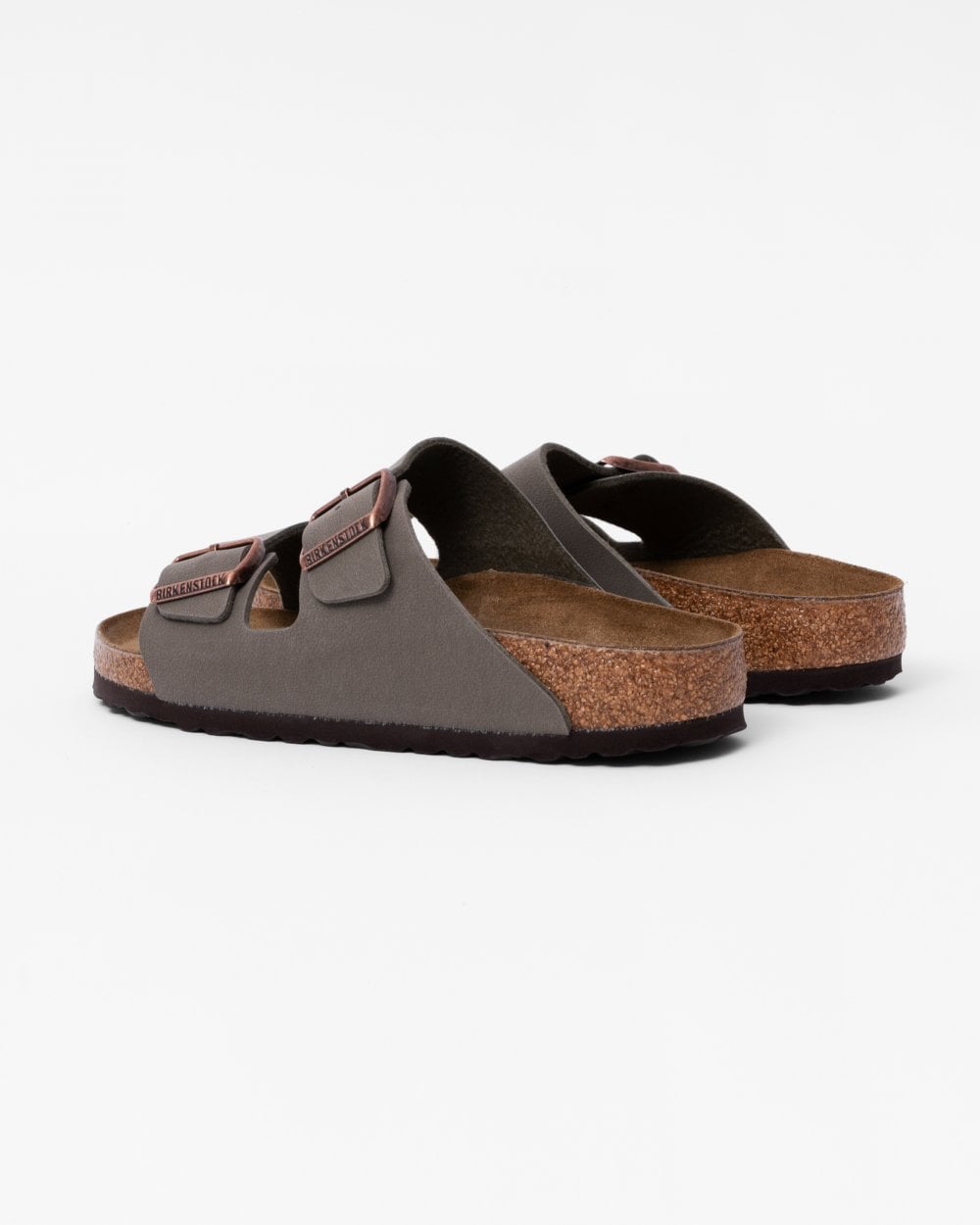Birkenstock Arizona Birko-Flor Nubuck Womens Sandals - Stone