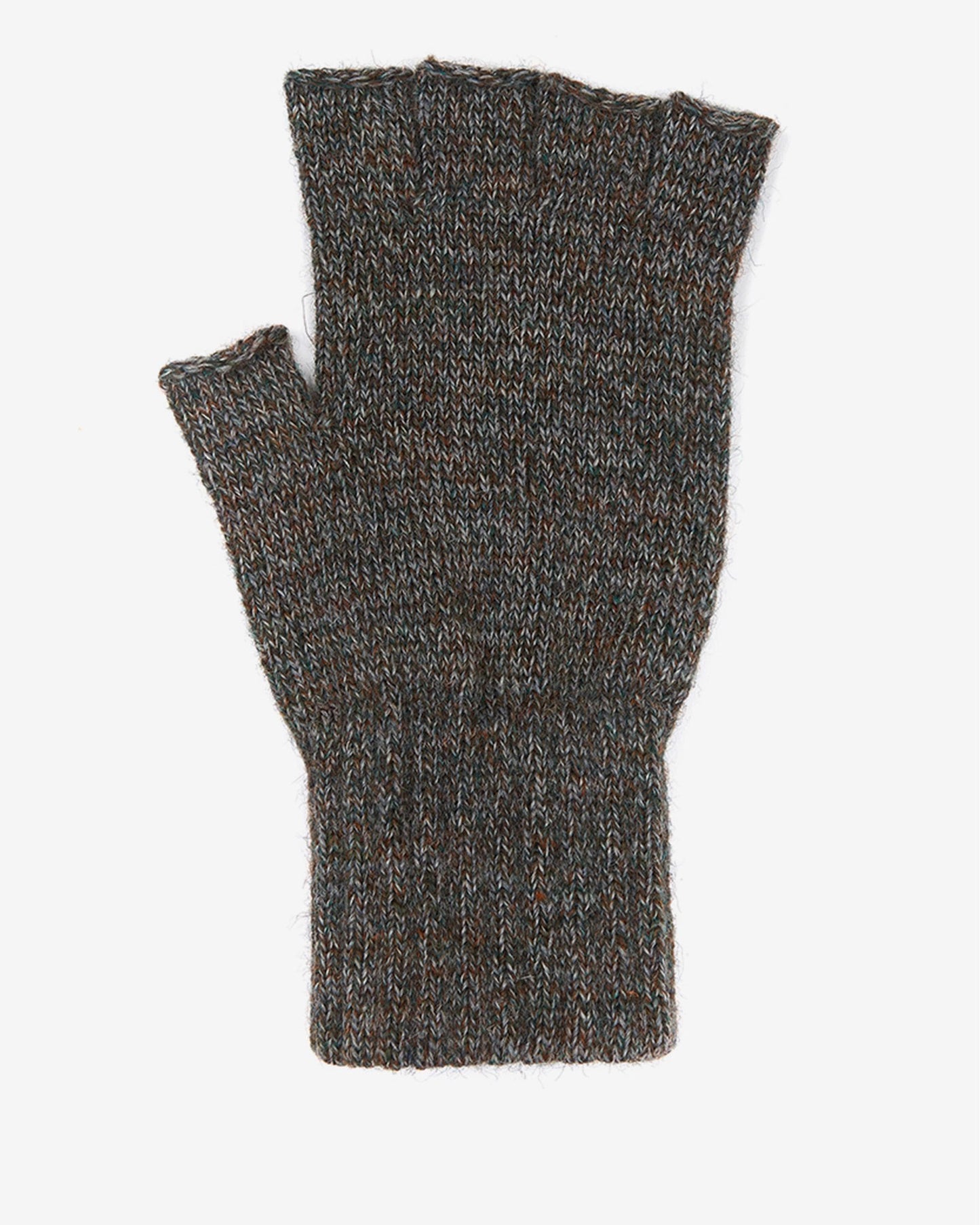 Barbour Mens Fingerless Gloves - Green