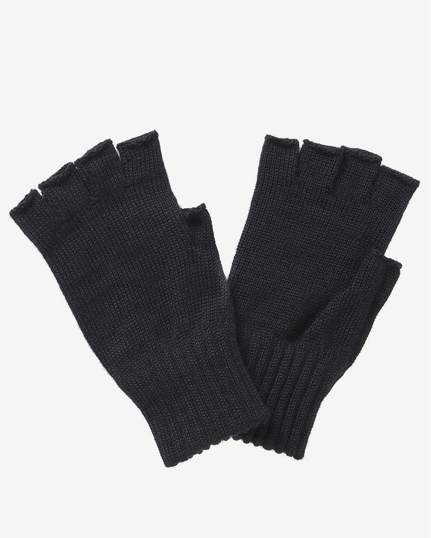 Barbour Mens Fingerless Gloves - Black