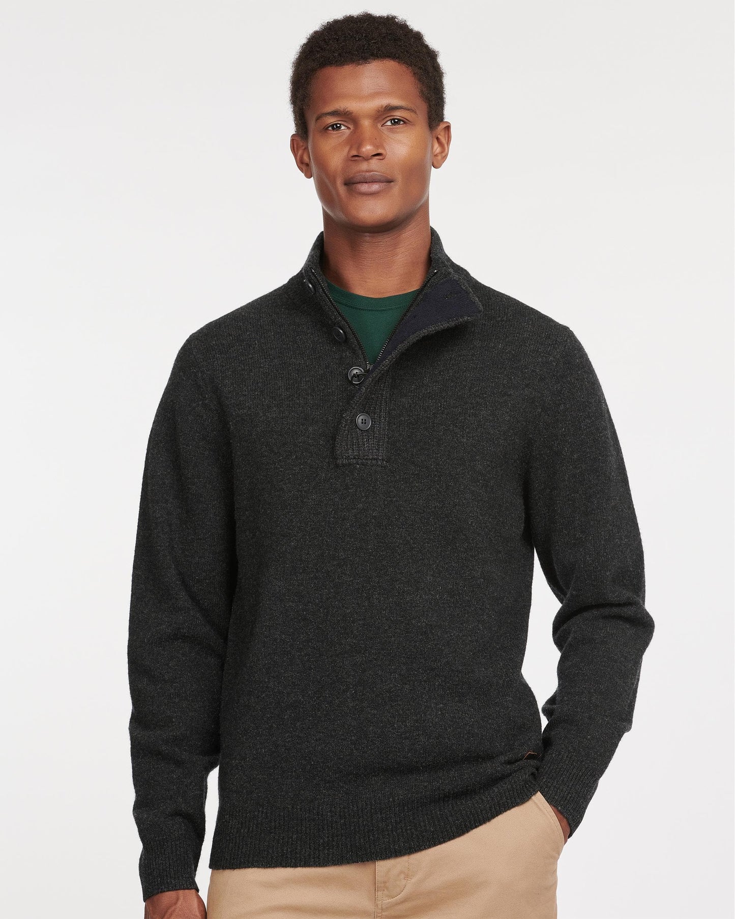 Barbour Essential Patch Half Zip Mens Jumper