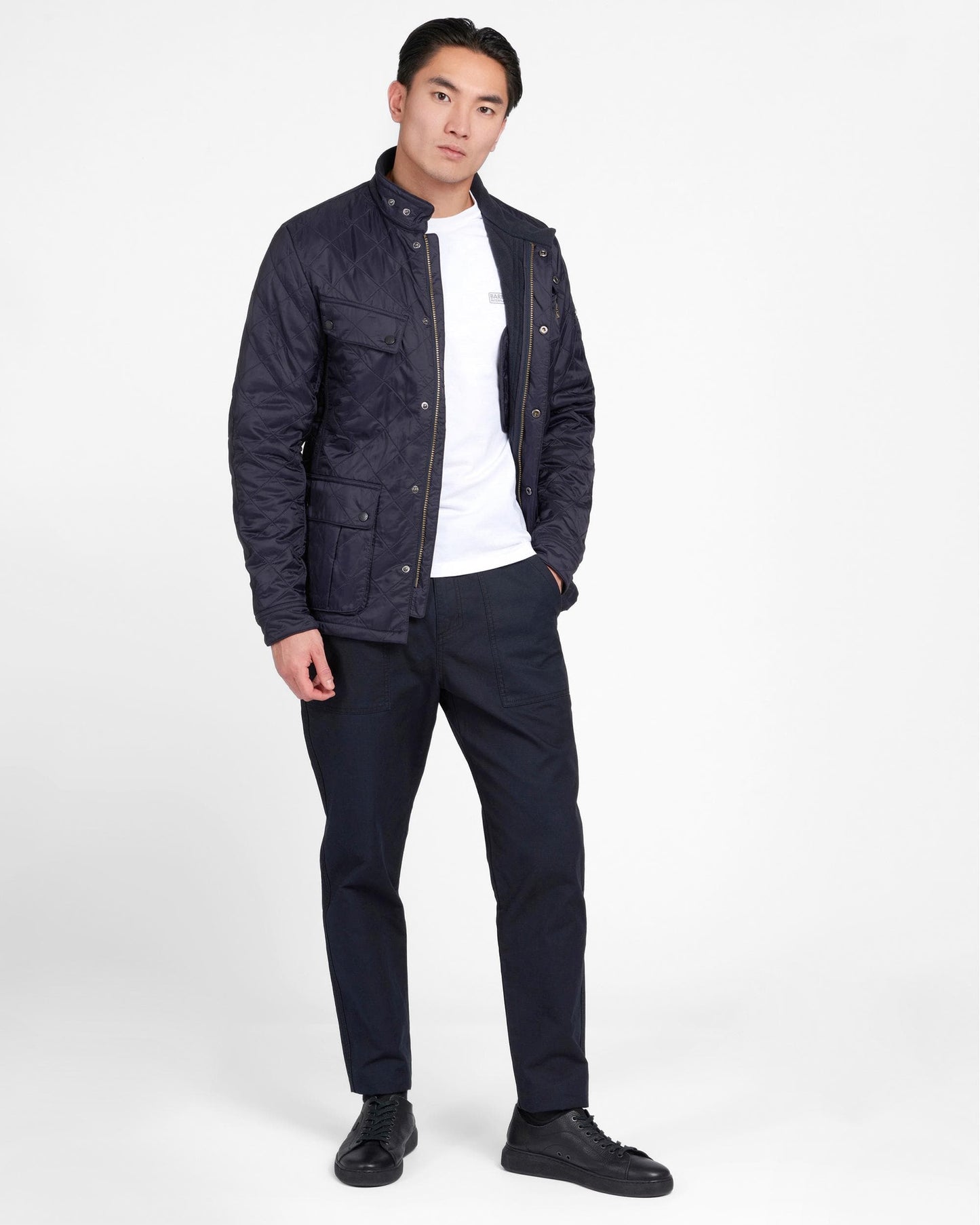 Barbour International Ariel Mens Polarquilt Jacket - Navy