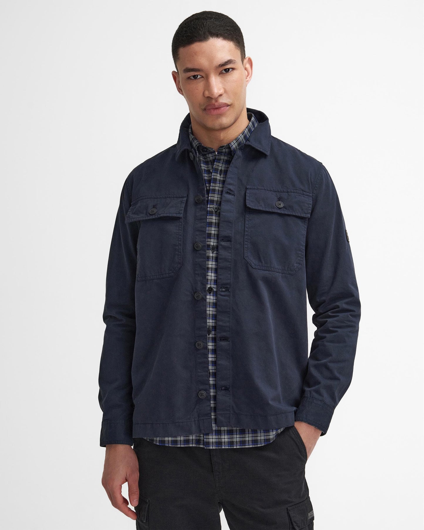 Barbour International Arlo Mens Overshirt - Navy