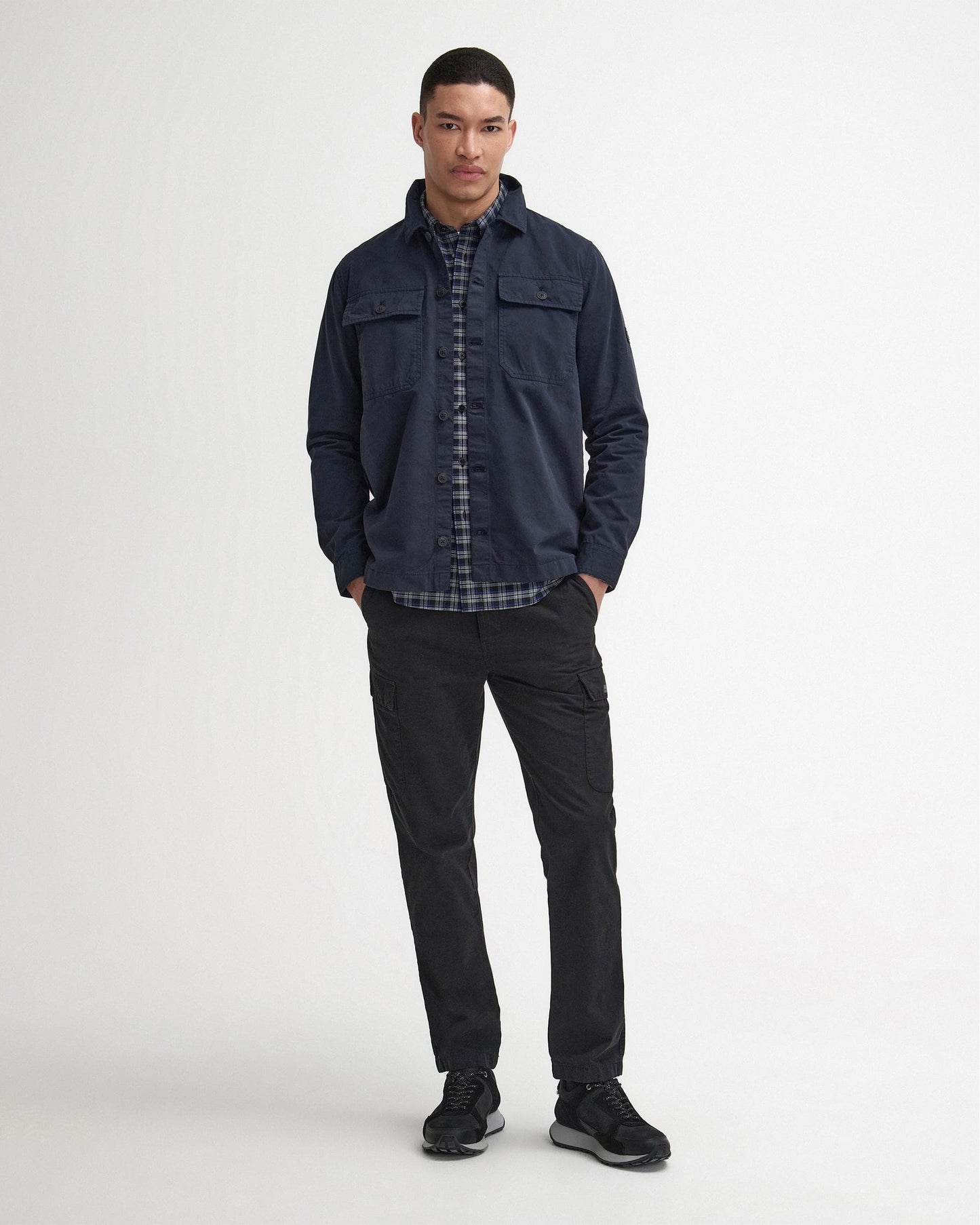 Barbour International Arlo Mens Overshirt - Navy