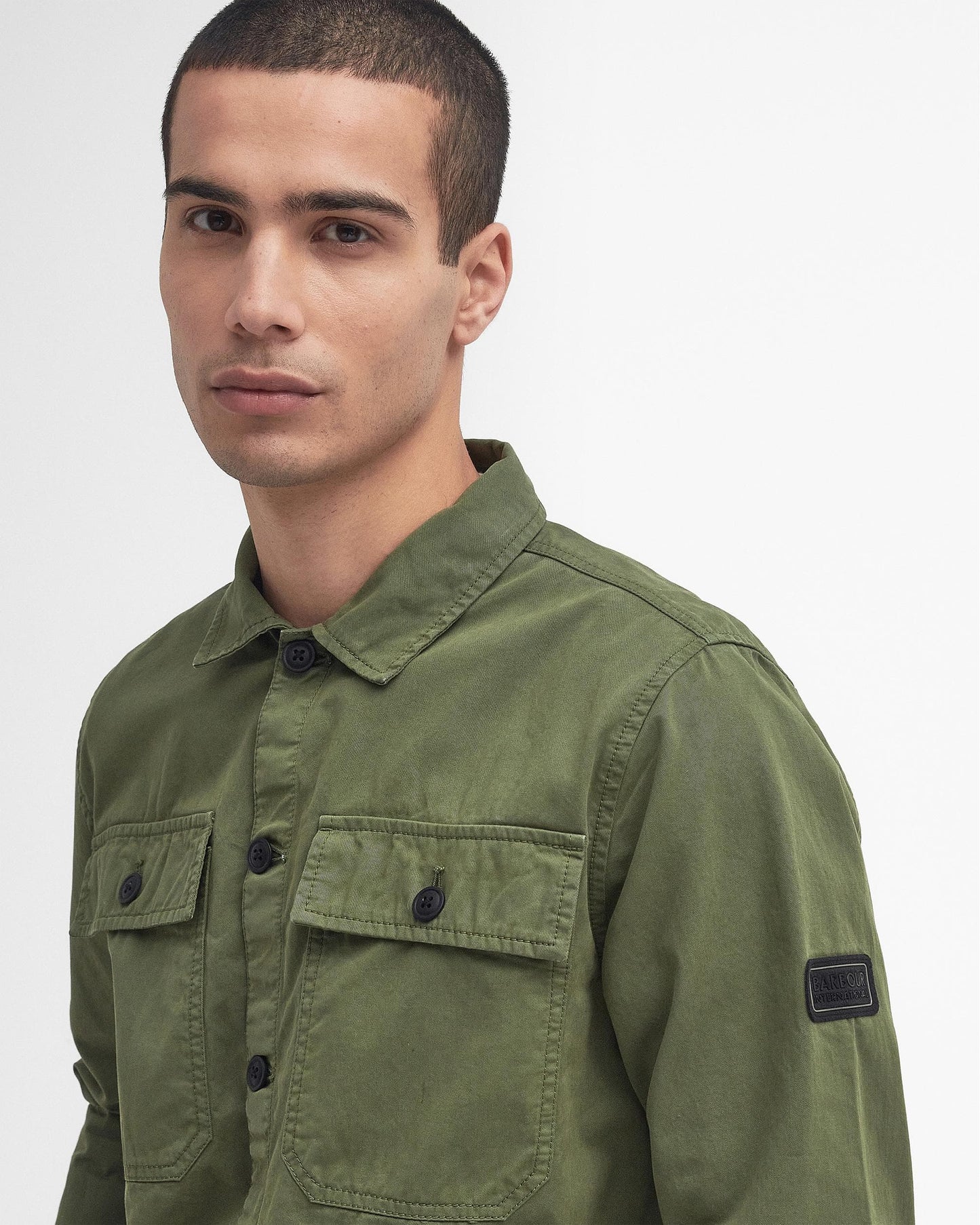 Barbour International Arlo Mens Overshirt - Burnt Olive