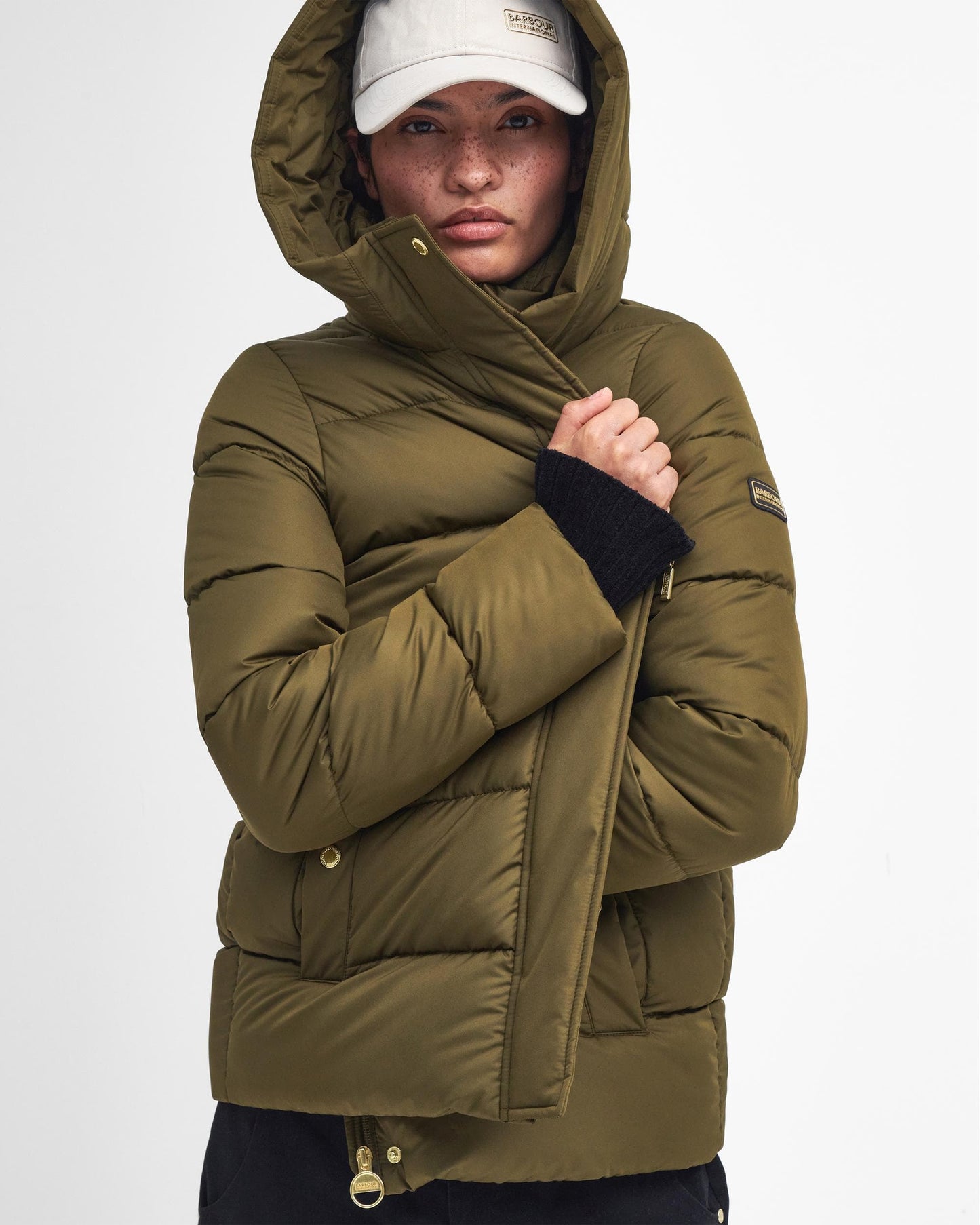 Barbour International Barron Womens Puffer Jacket - Empire Green