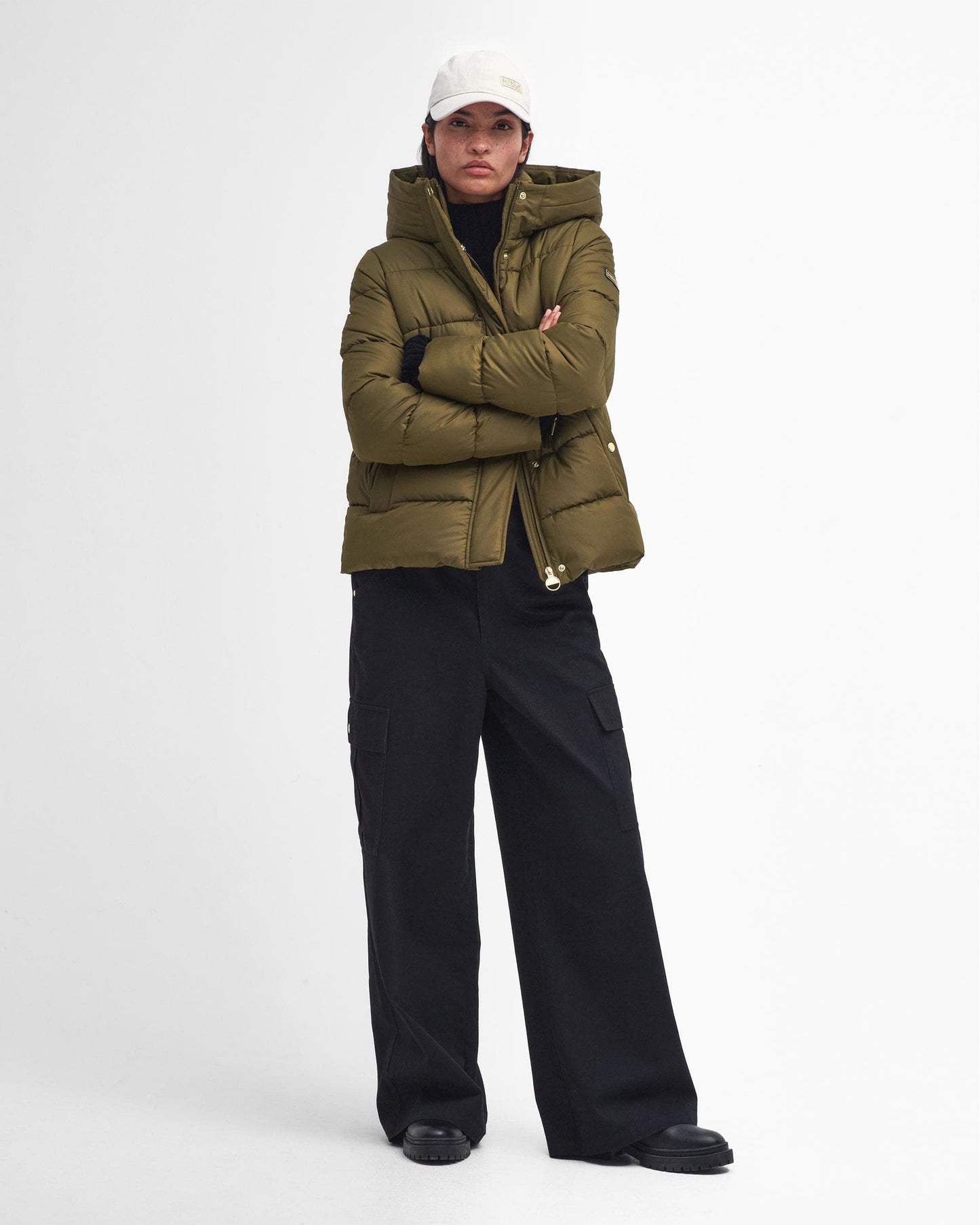 Barbour International Barron Womens Puffer Jacket - Empire Green