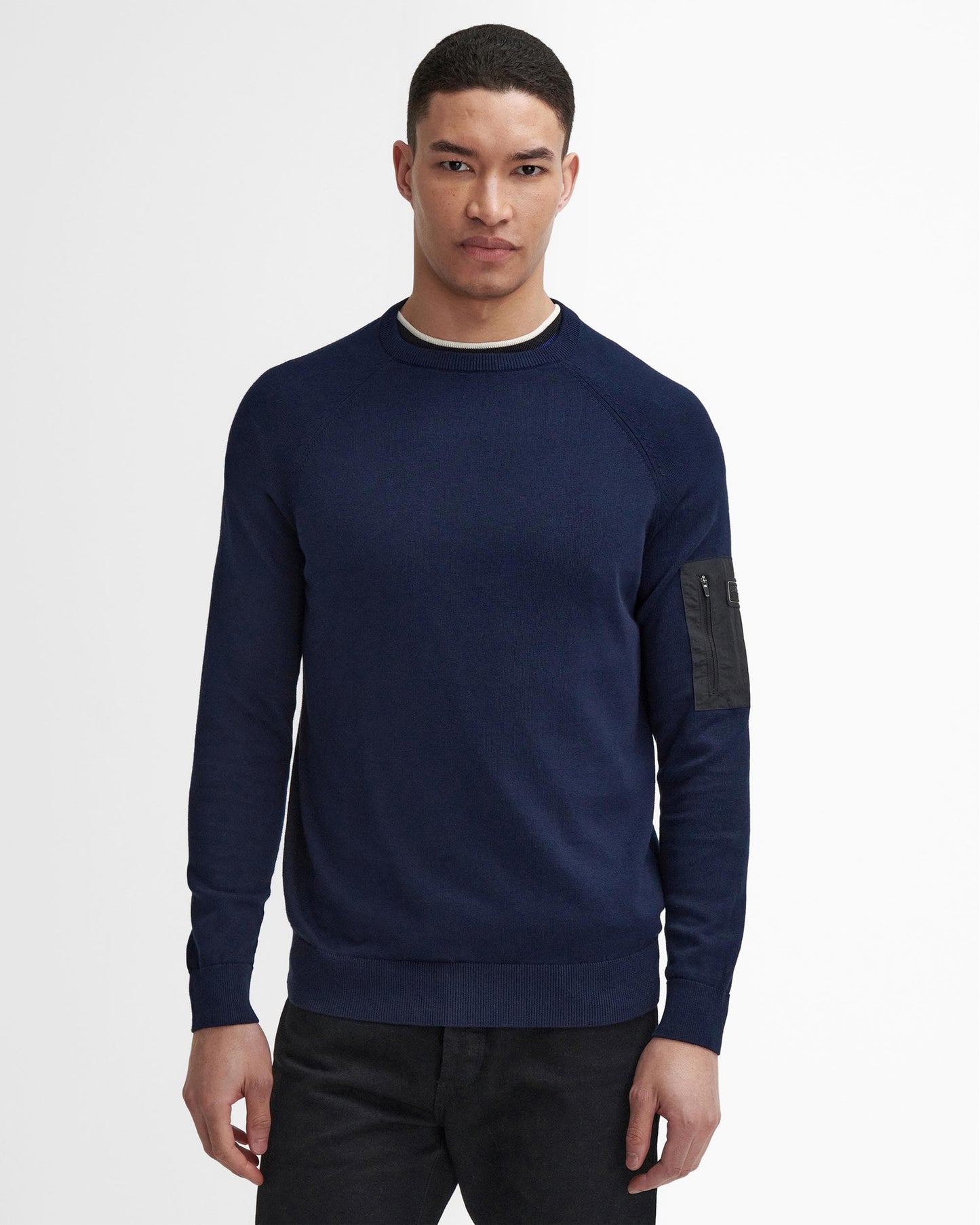 Barbour International Blades Mens Cotton Crew Neck Jumper