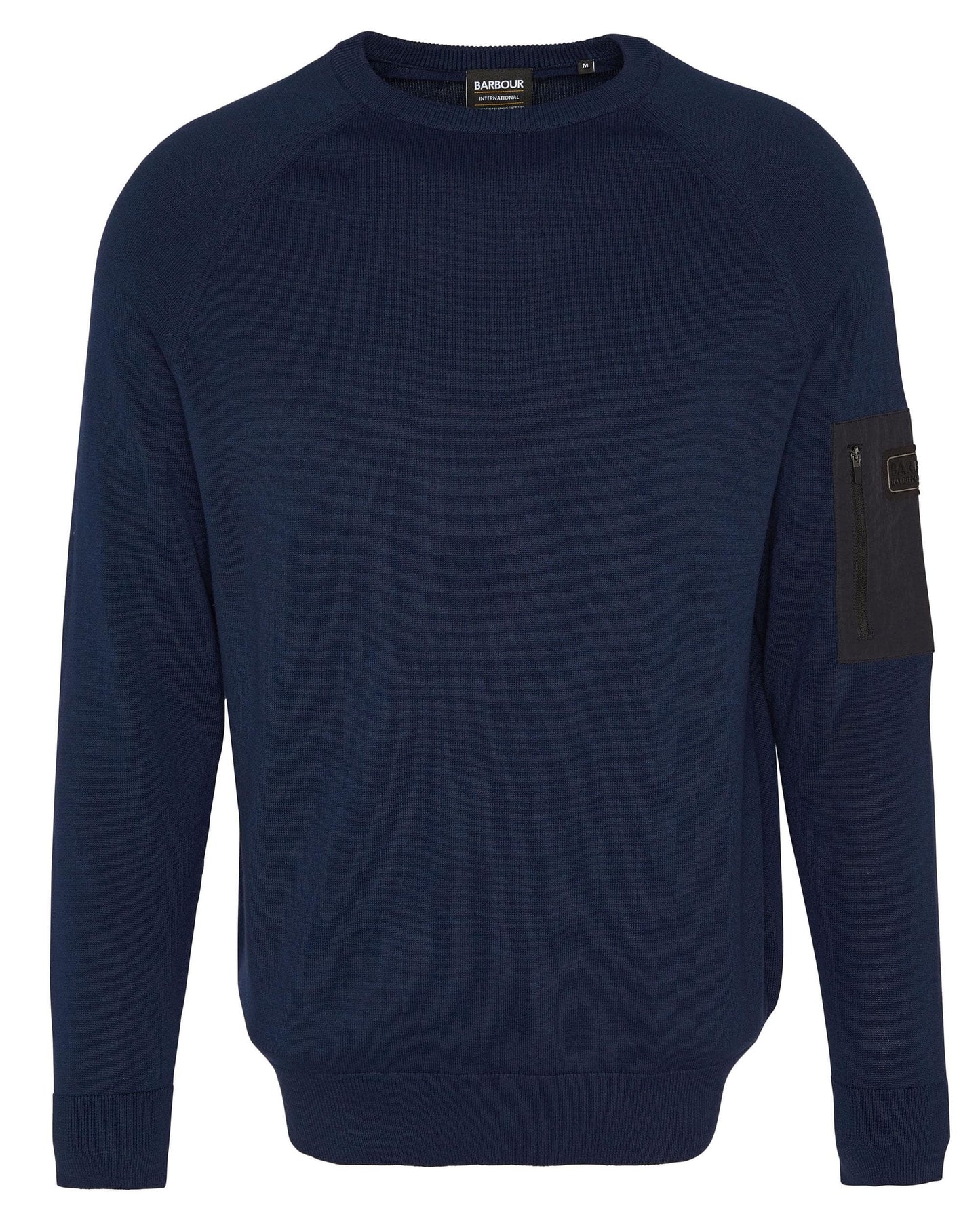 Barbour International Blades Mens Cotton Crew Neck Jumper - Navy