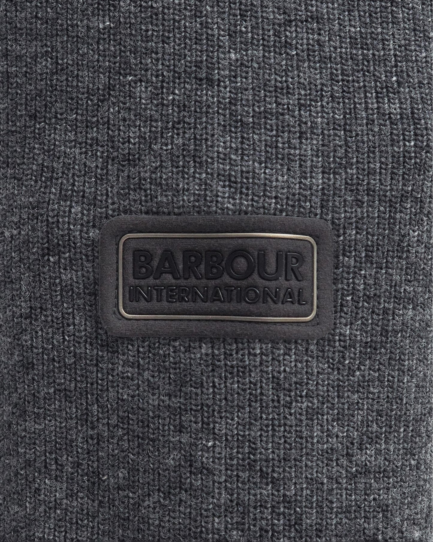 Barbour International Crawley Mens Funnel Neck Jumper - Charcoal Marl