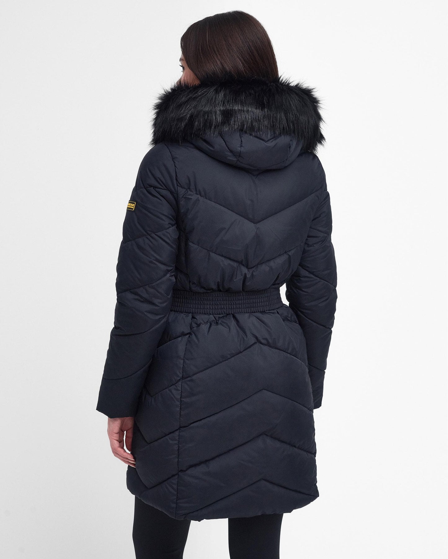 Barbour International East Moor Womens Long Quilted Jacket