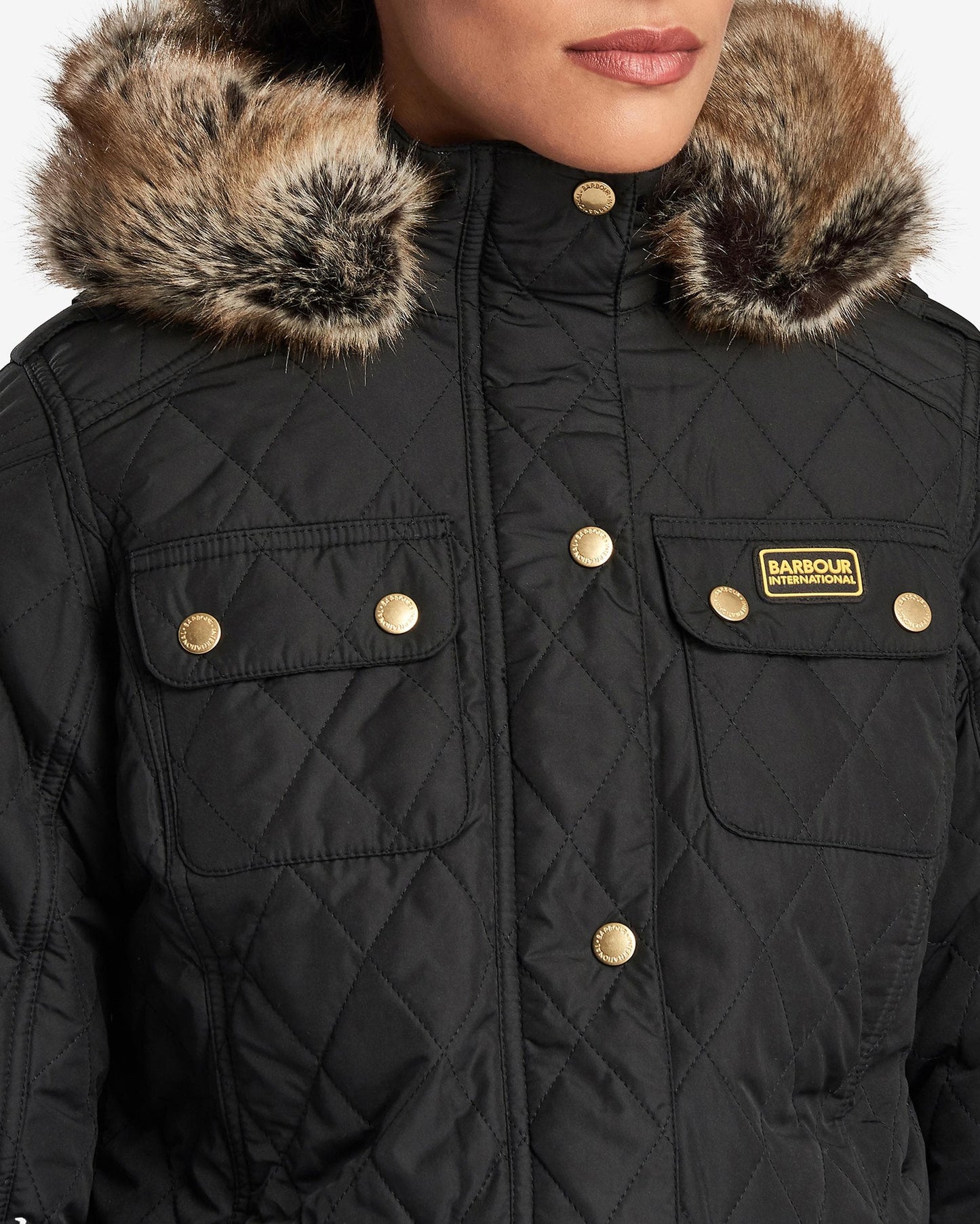 Barbour International Enduro Womens Quilted Jacket - Black