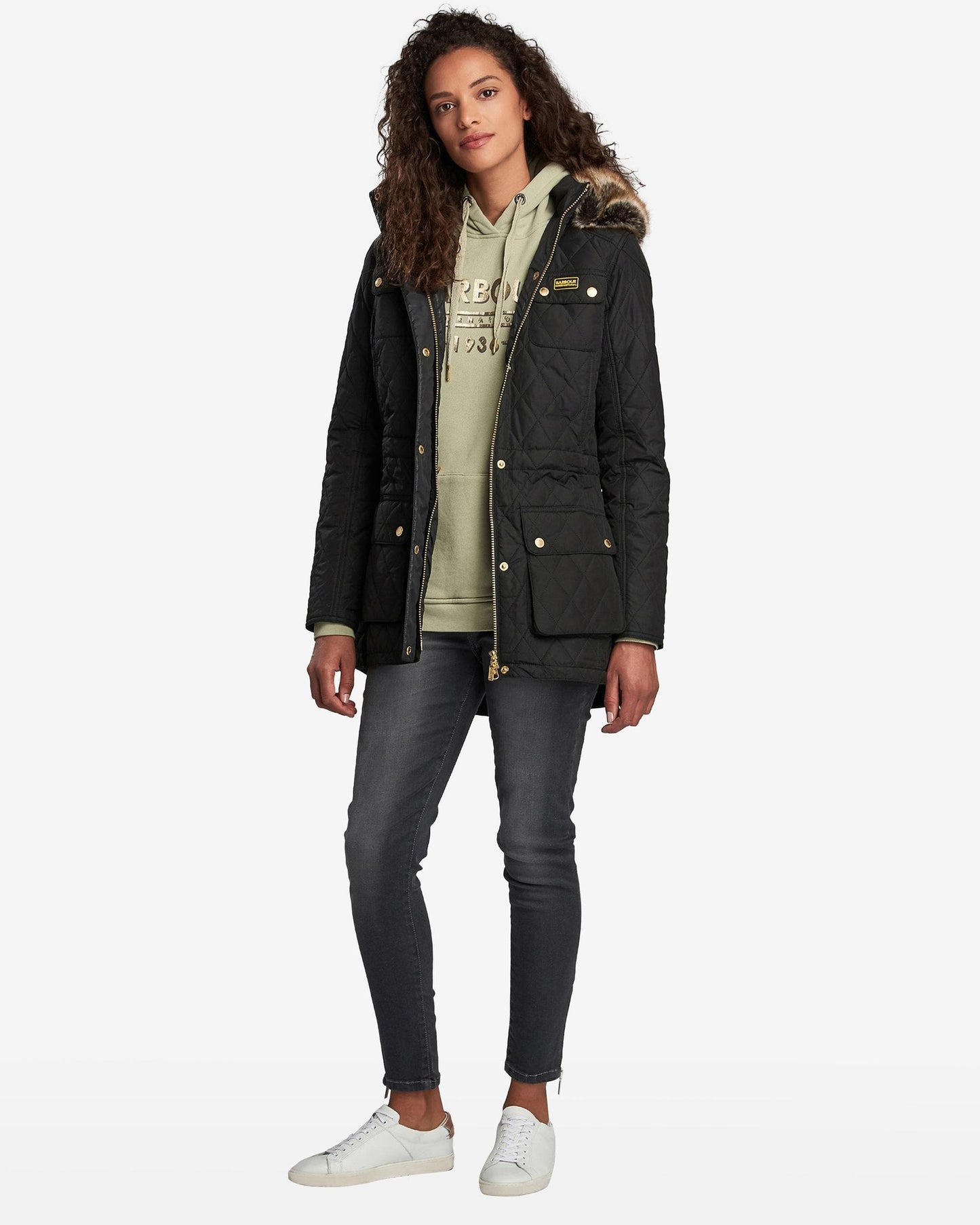 Barbour International Enduro Womens Quilted Jacket - Black