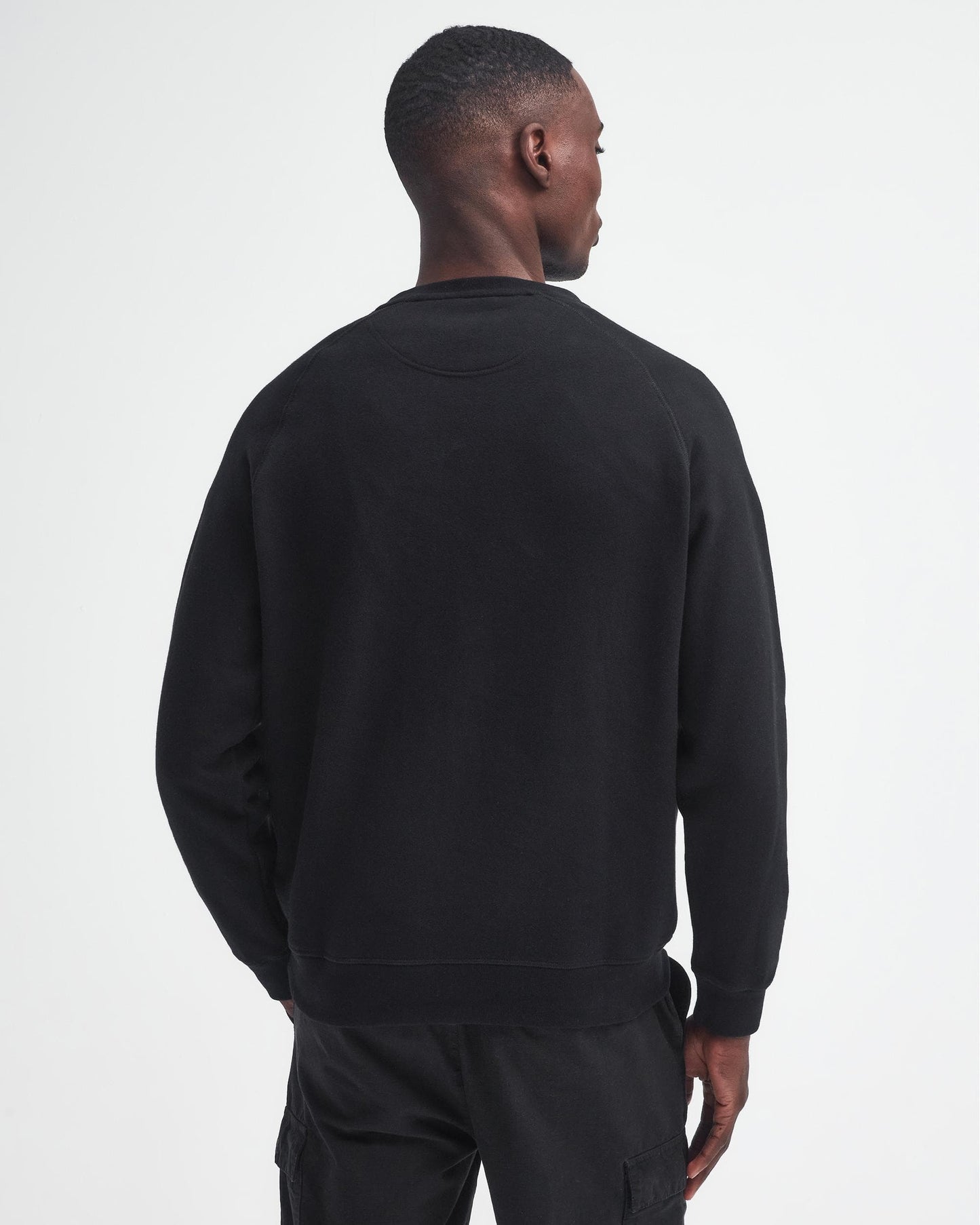 Barbour International Essential Crew Mens Sweatshirt - Black/Pewter