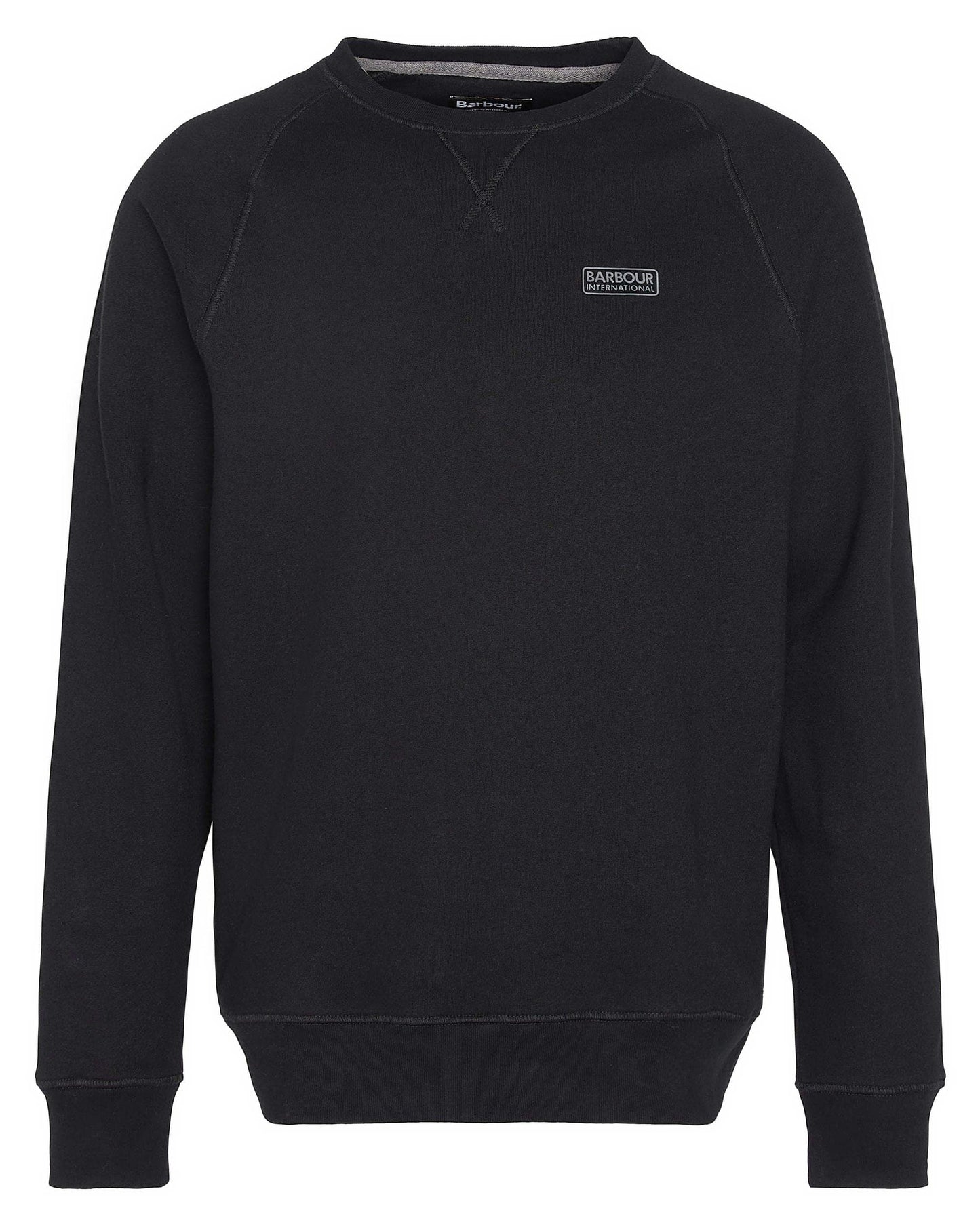 Barbour International Essential Crew Mens Sweatshirt - Black/Pewter