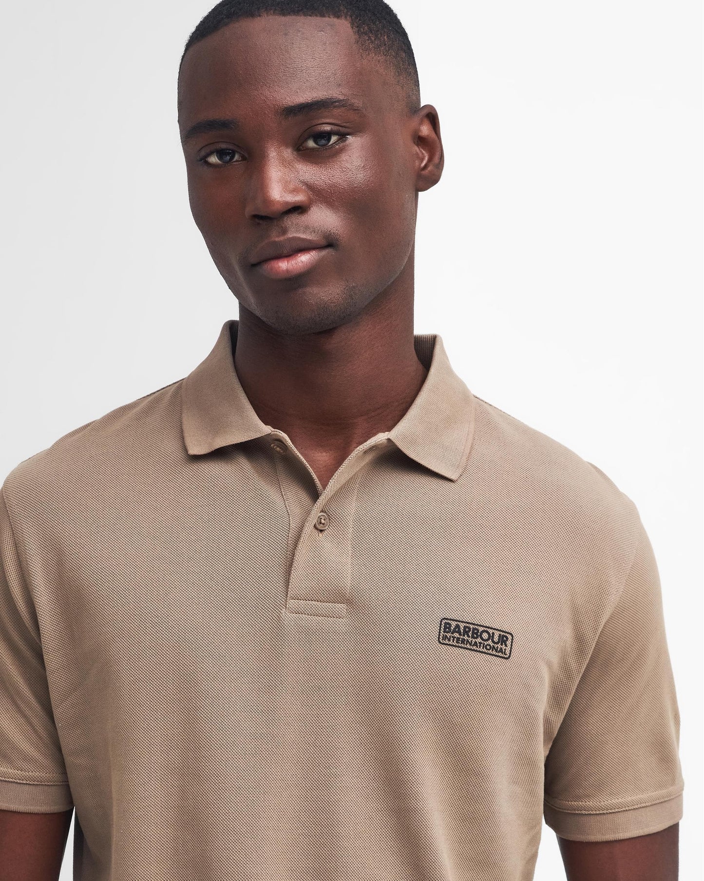 Barbour International Essential Short Sleeve Mens Polo - Timberwolf