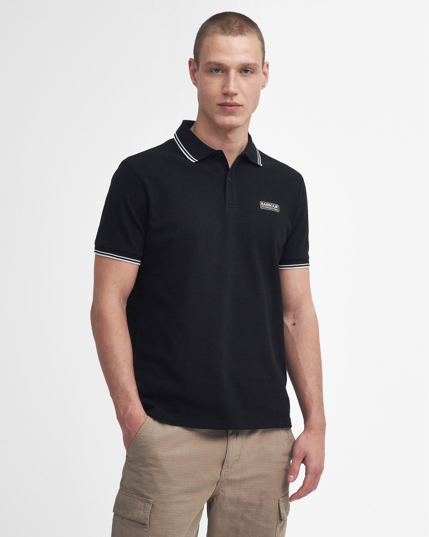Barbour International Evan Mens Tipped Polo Shirt