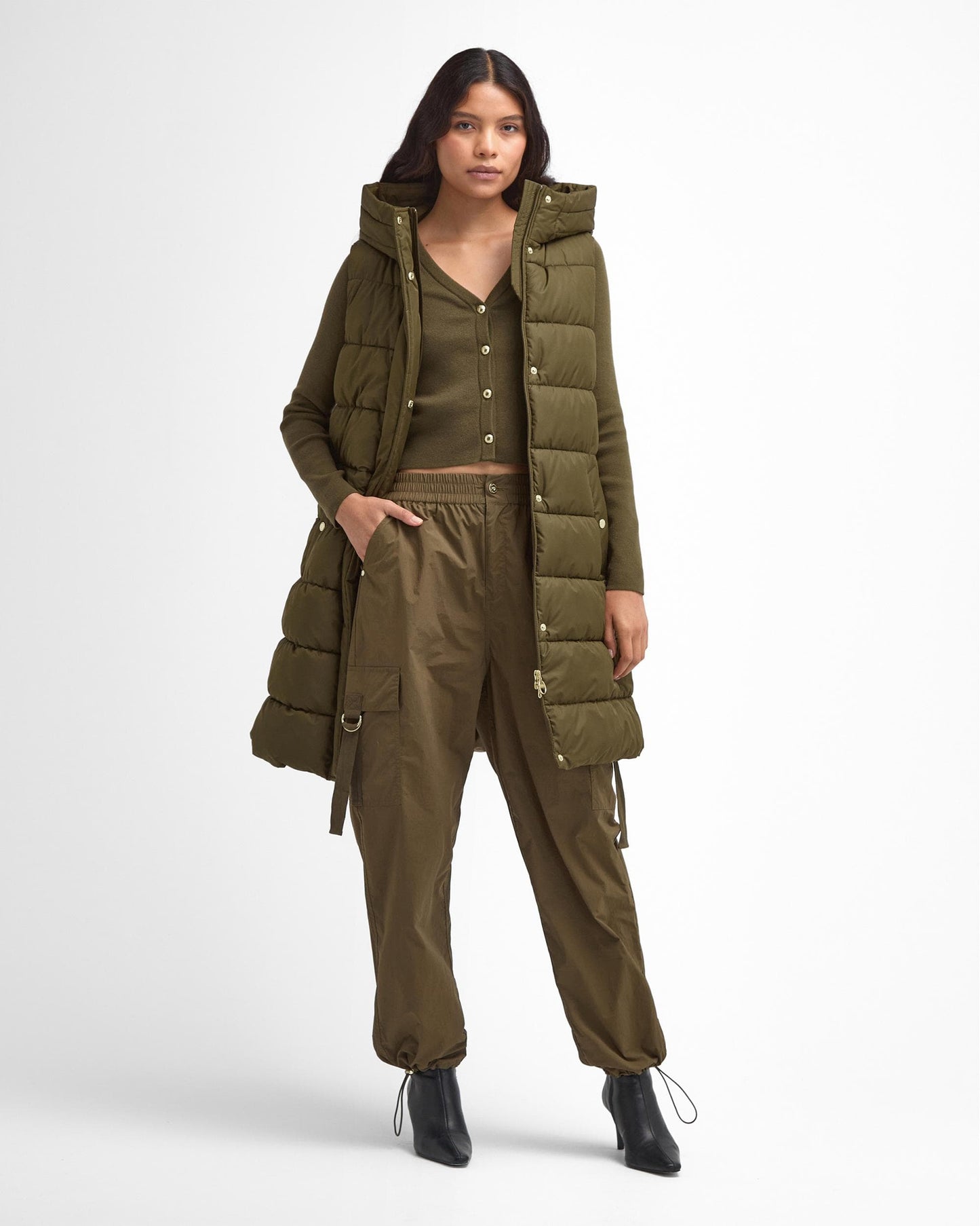 Barbour International Greyson Womens Long Puffer Gilet
