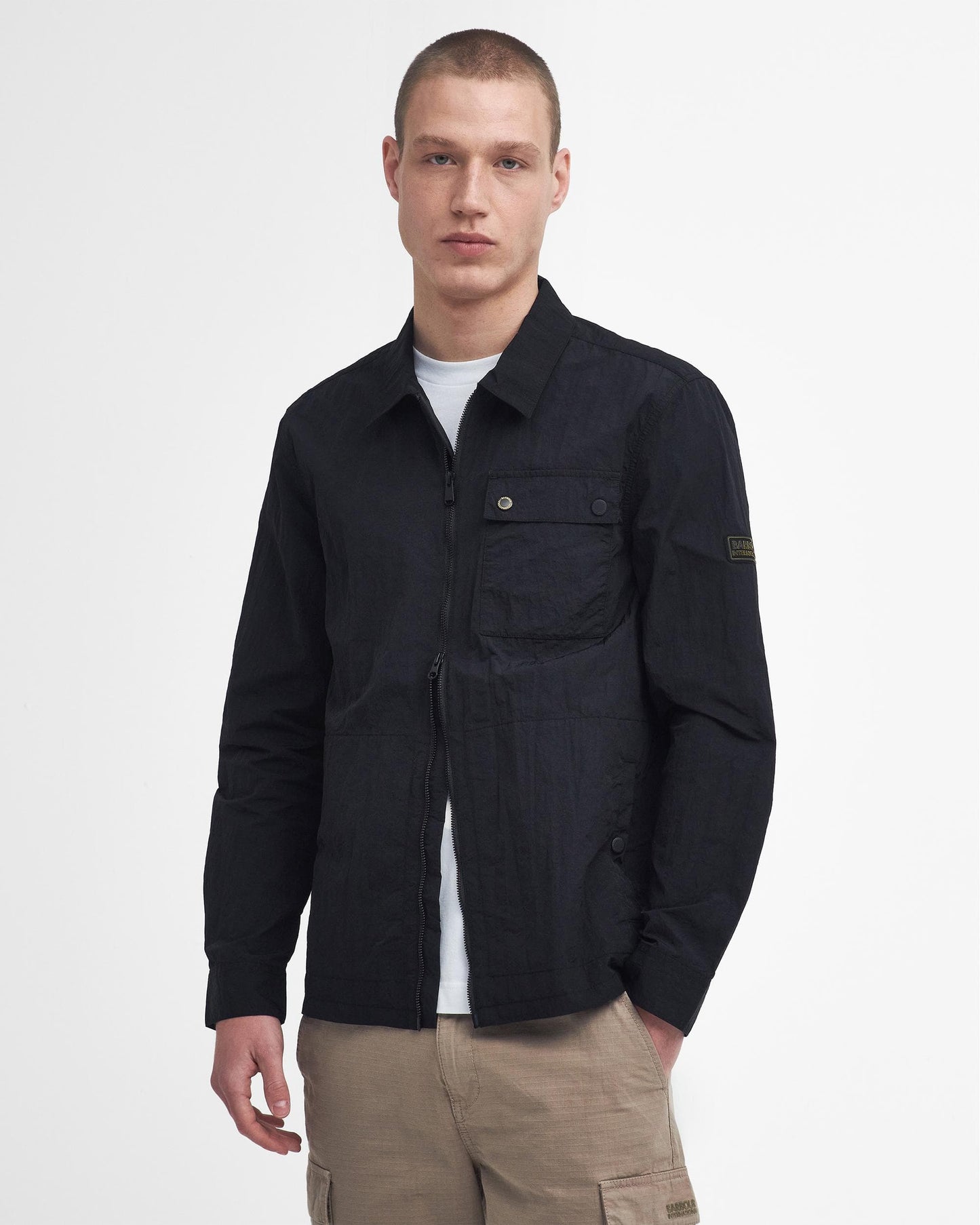 Barbour International Inline Mens Overshirt - Black
