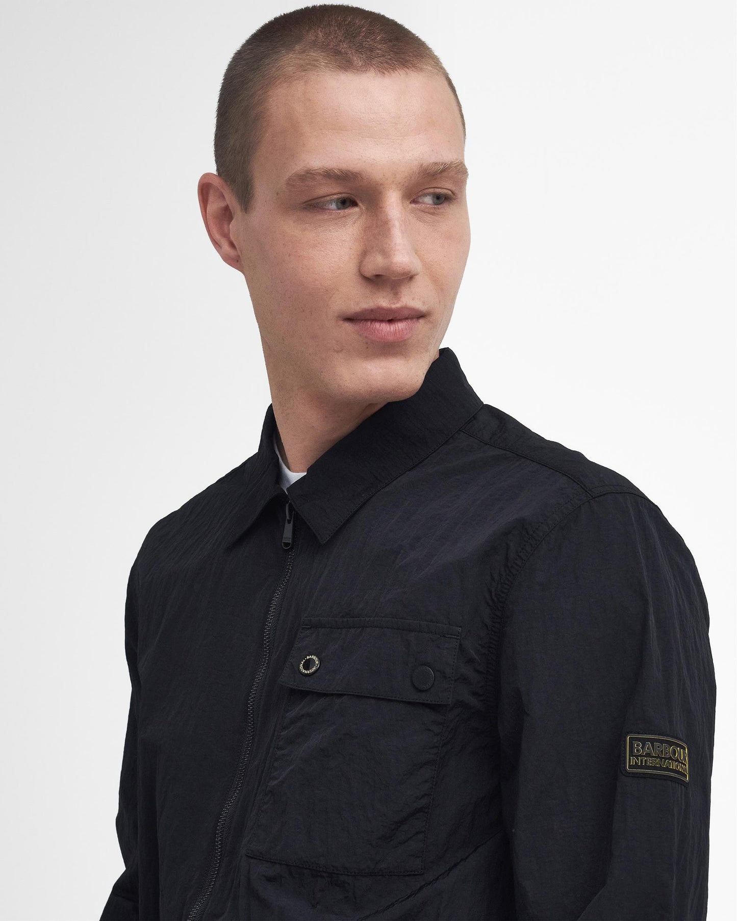 Barbour International Inline Mens Overshirt - Black