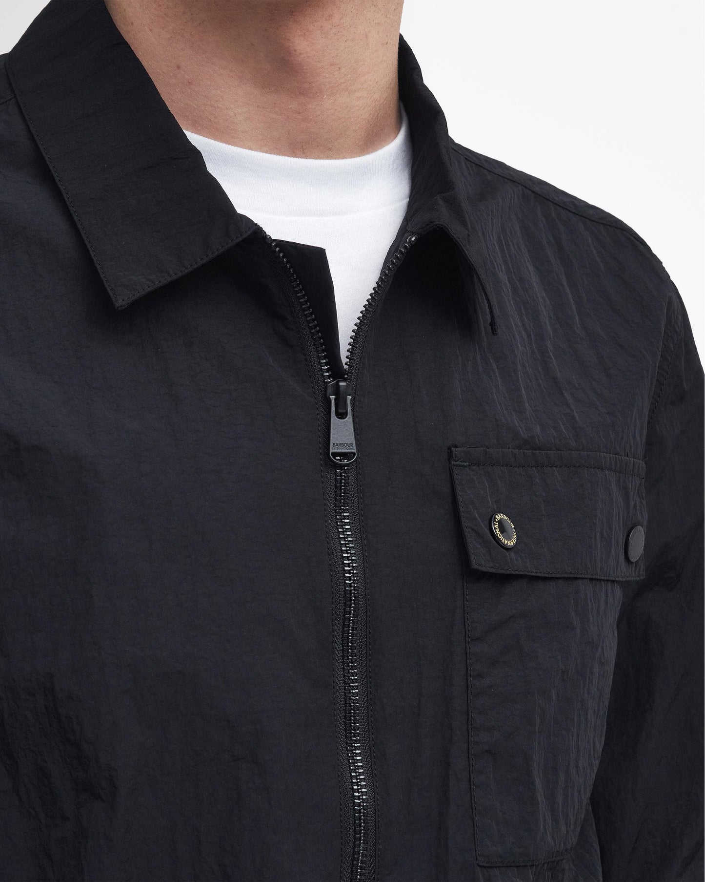 Barbour International Inline Mens Overshirt - Black