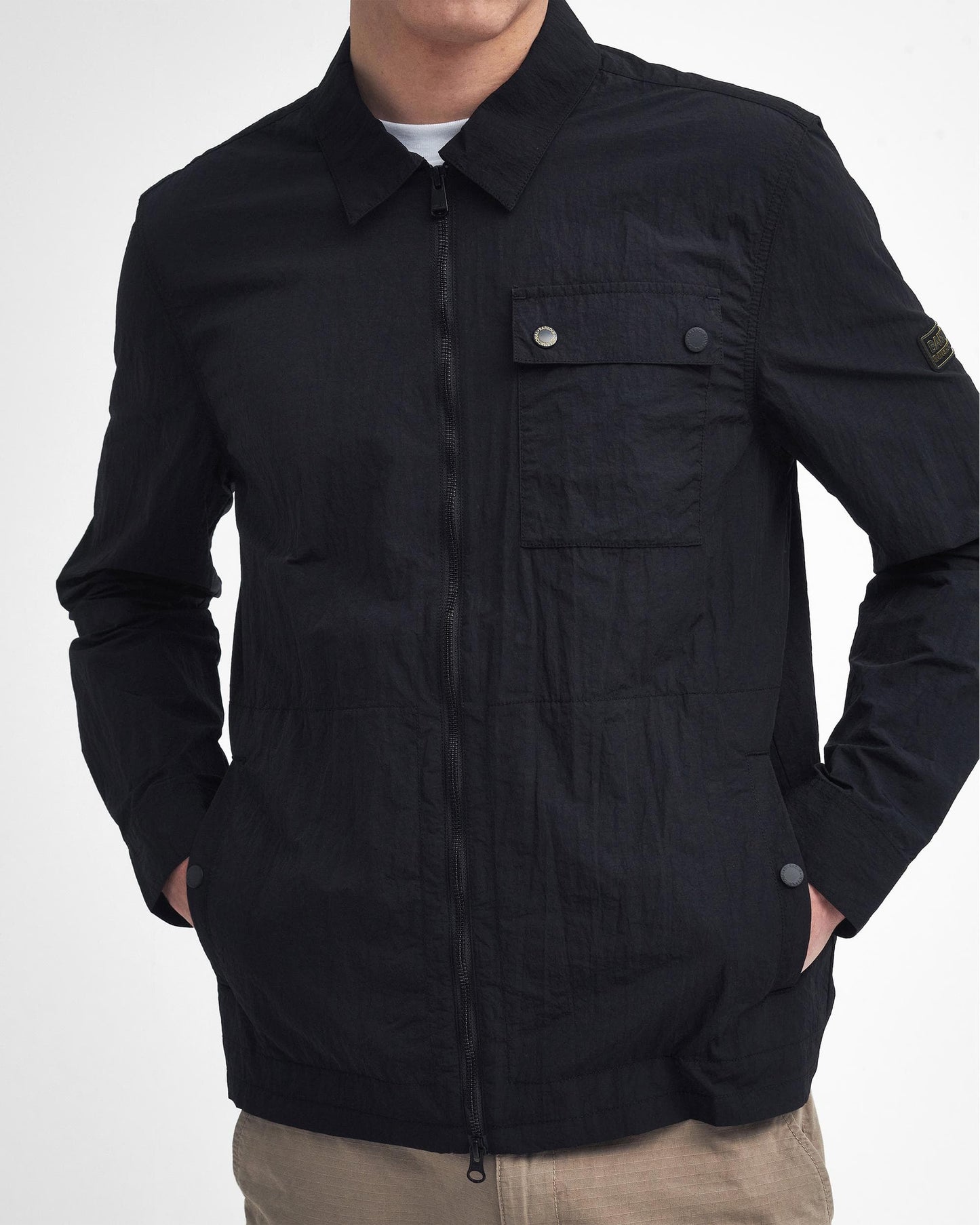 Barbour International Inline Mens Overshirt - Black