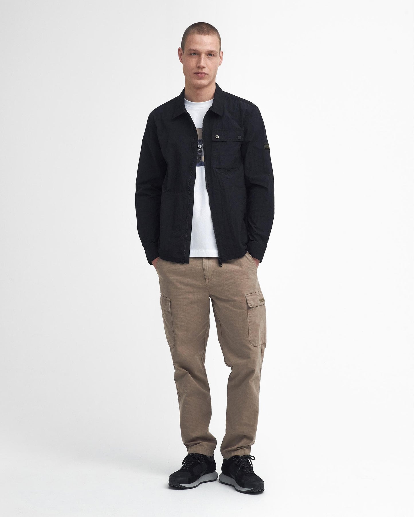 Barbour International Inline Mens Overshirt - Black