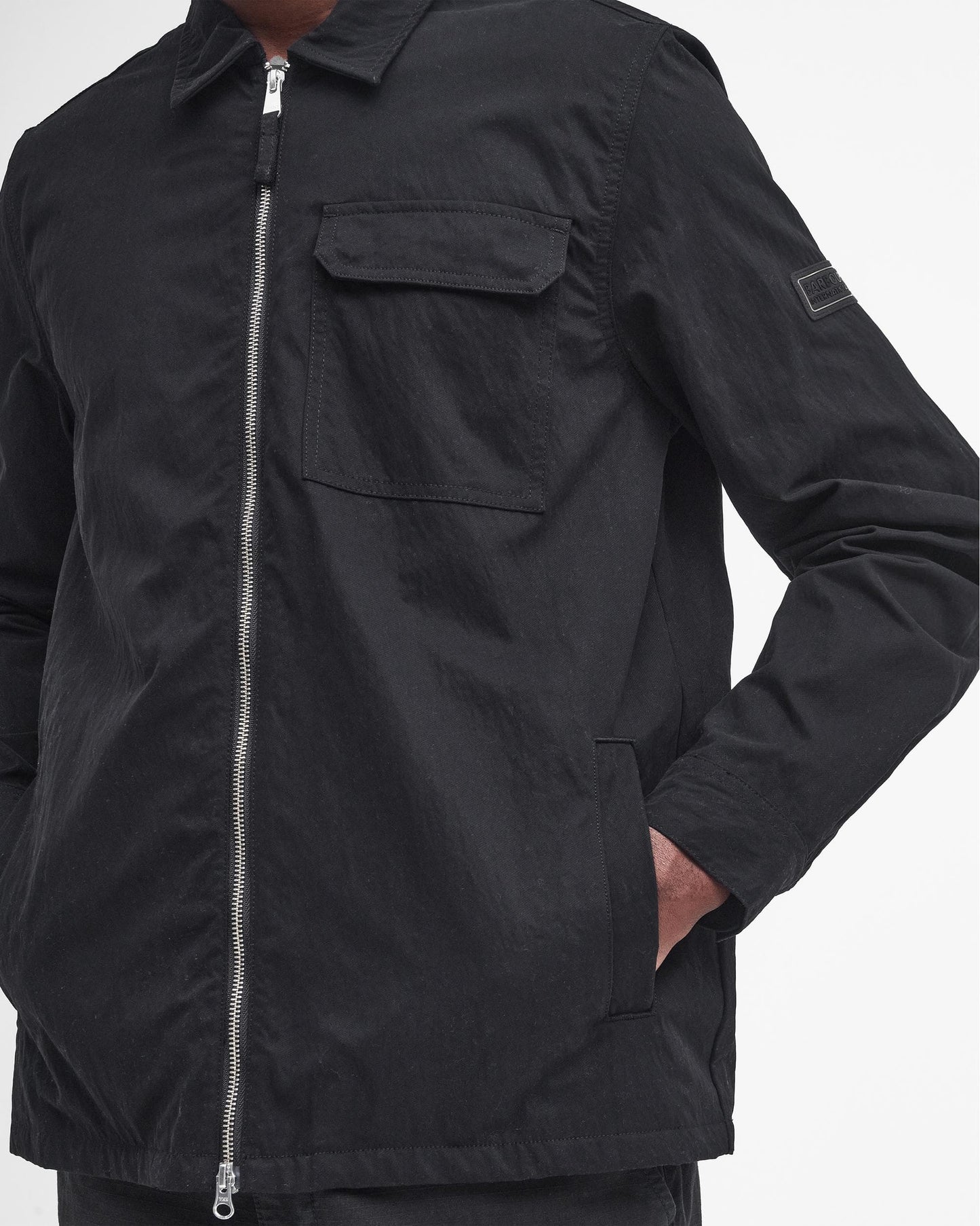 Barbour International Maze Peached Mens Overshirt - Black