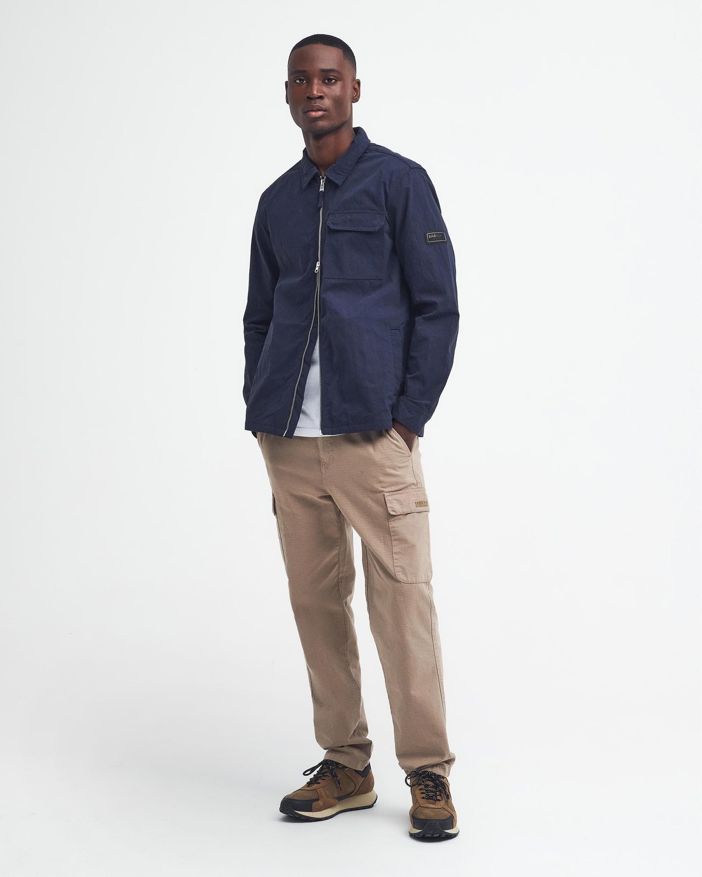 Barbour International Maze Peached Mens Overshirt - Navy