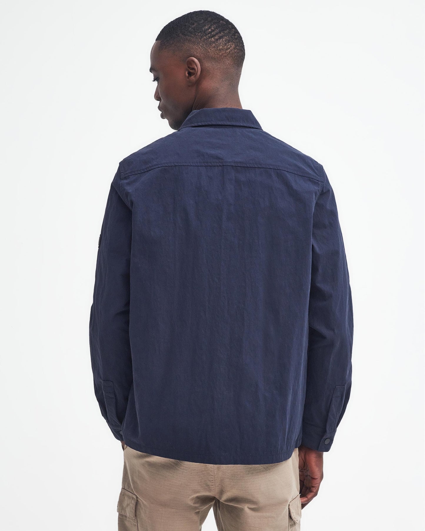Barbour International Maze Peached Mens Overshirt - Navy